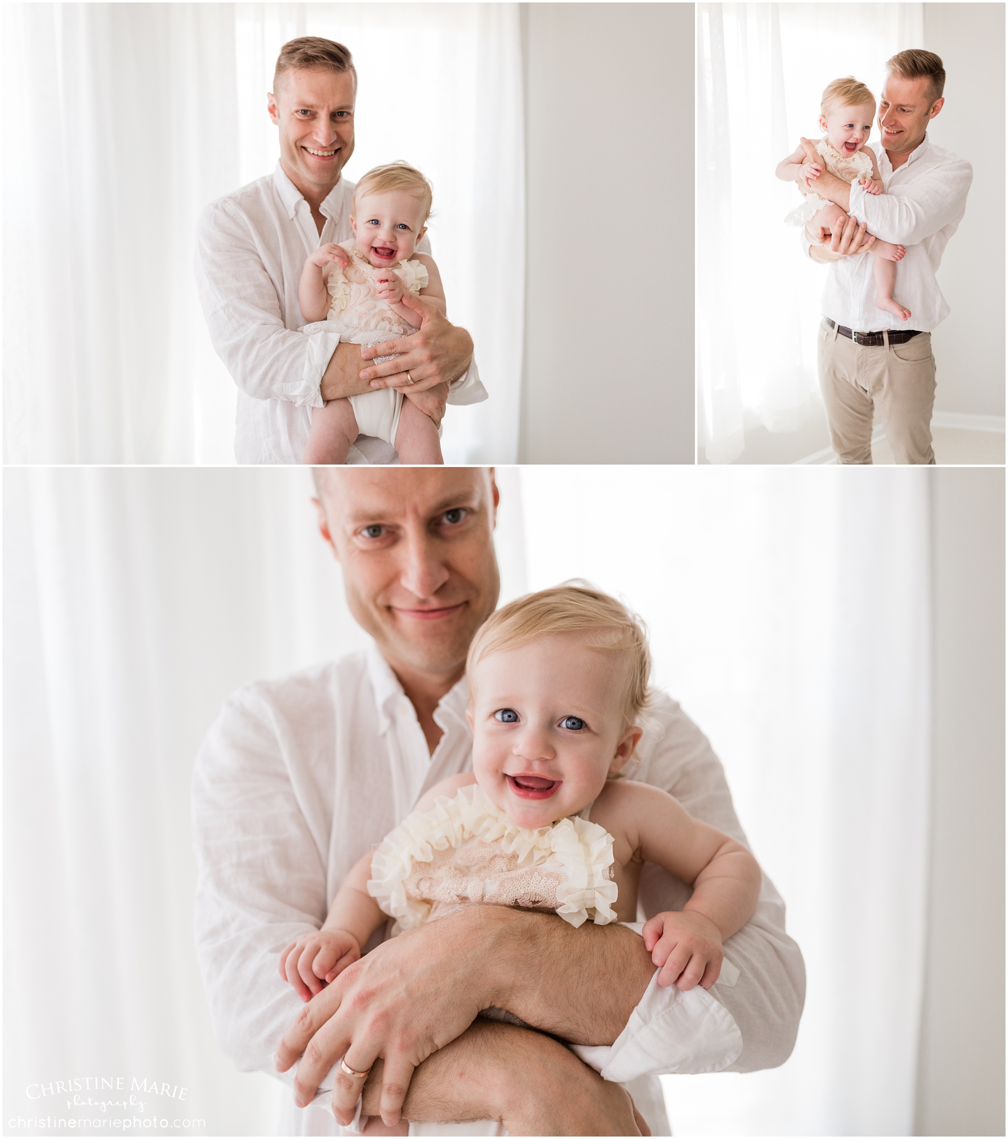 one year baby photos with dad