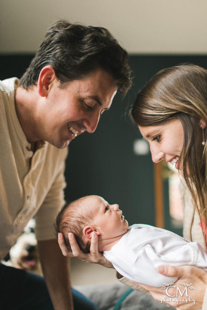 newborn baby and profile of parents