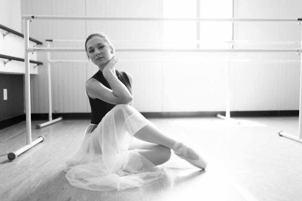 teenage ballerina senior portrait