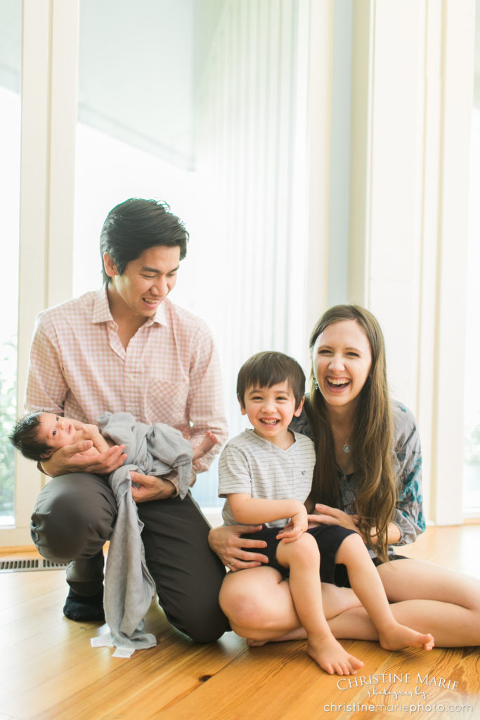 happy atlanta family of four lifestyle photo