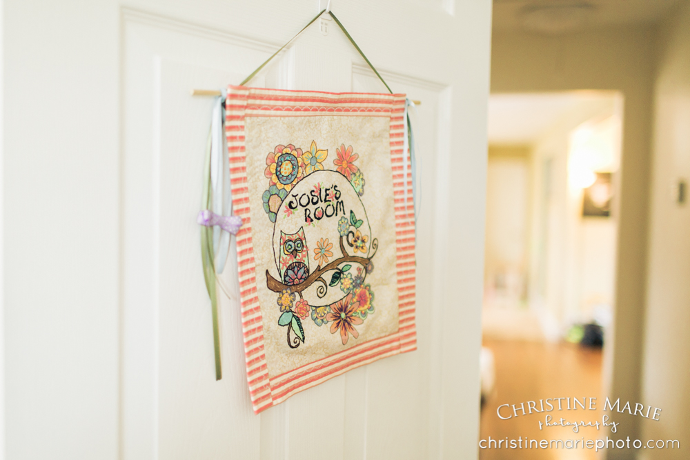 little girls room door banner emboridered 