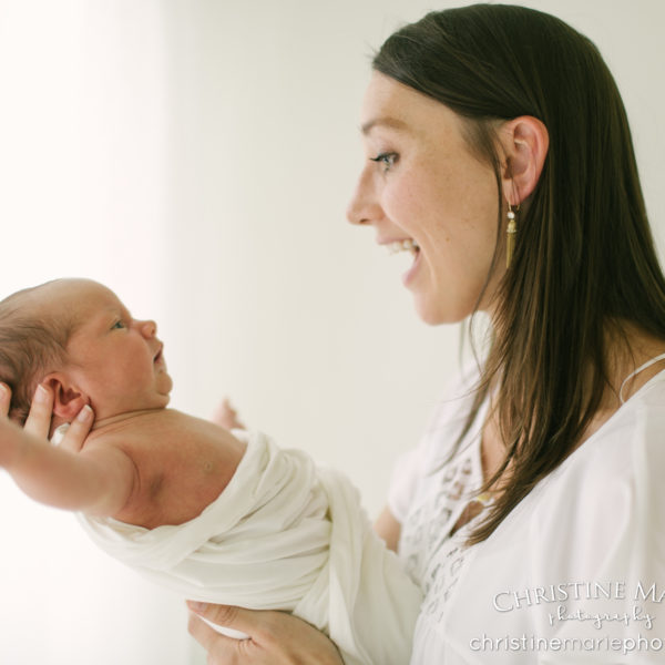 Family of 4 - Toddler and Newborn Studio Portraits | Alpharetta Family Photographer
