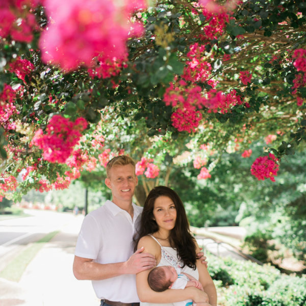 New Family of 3 ~ 1 month old baby boy | Alpharetta Family Photographer