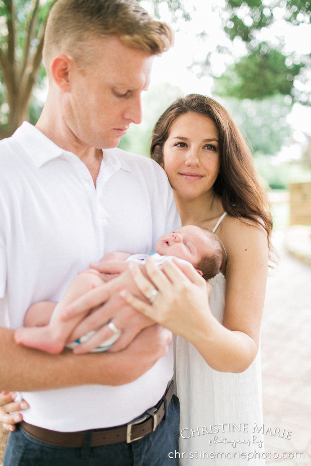 beautiful new mom with baby boy