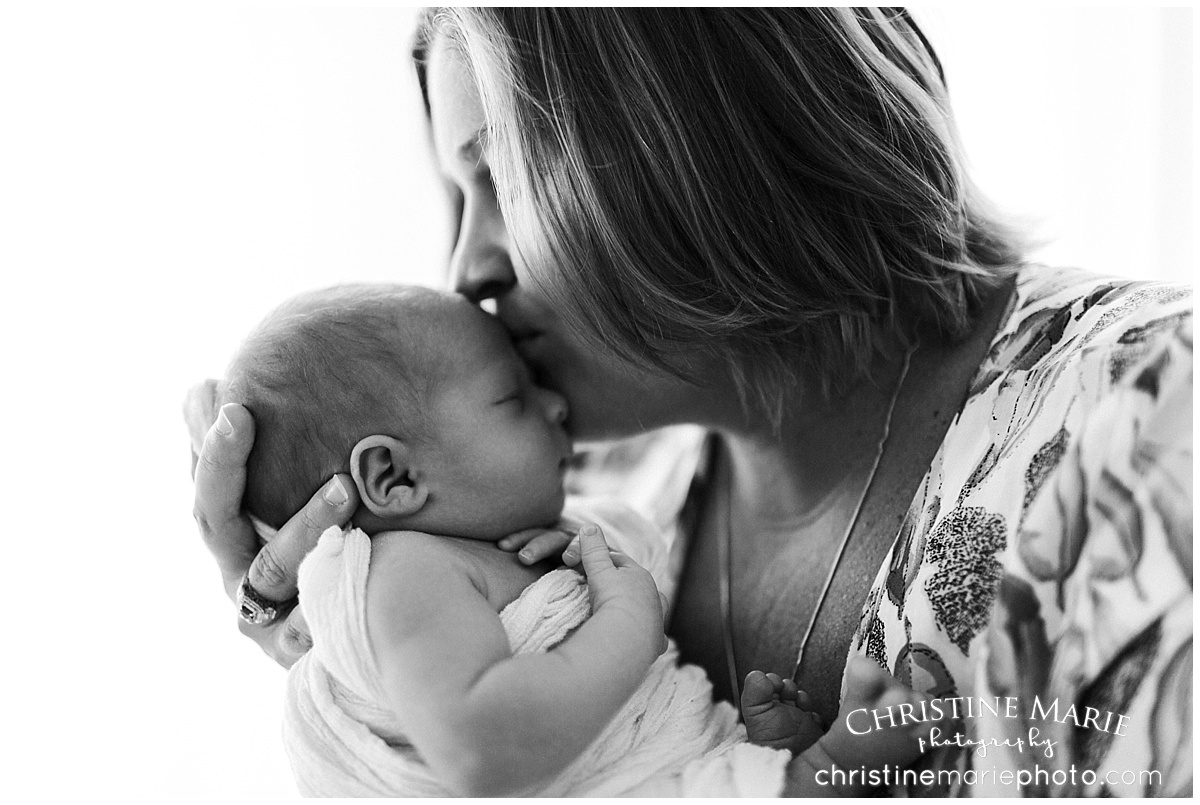 mother and newborn baby natural light studio atlanta