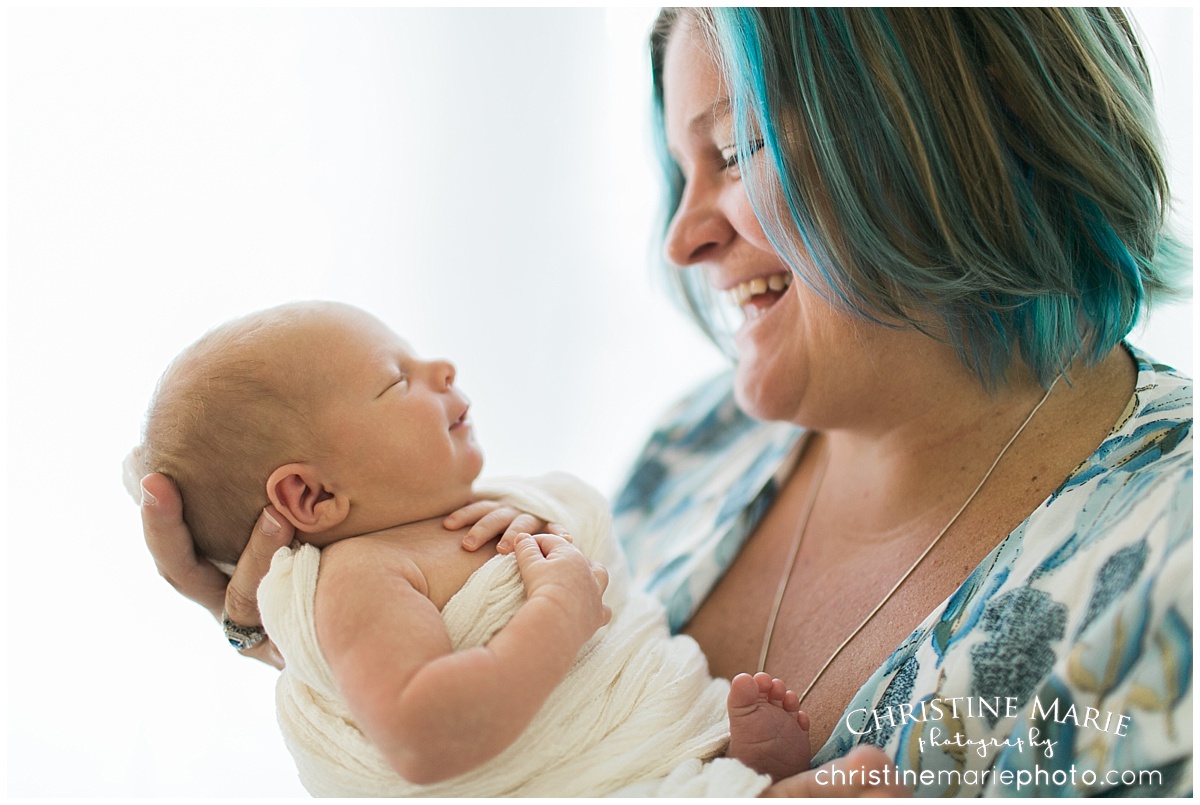 mother and newborn baby natural light studio atlanta