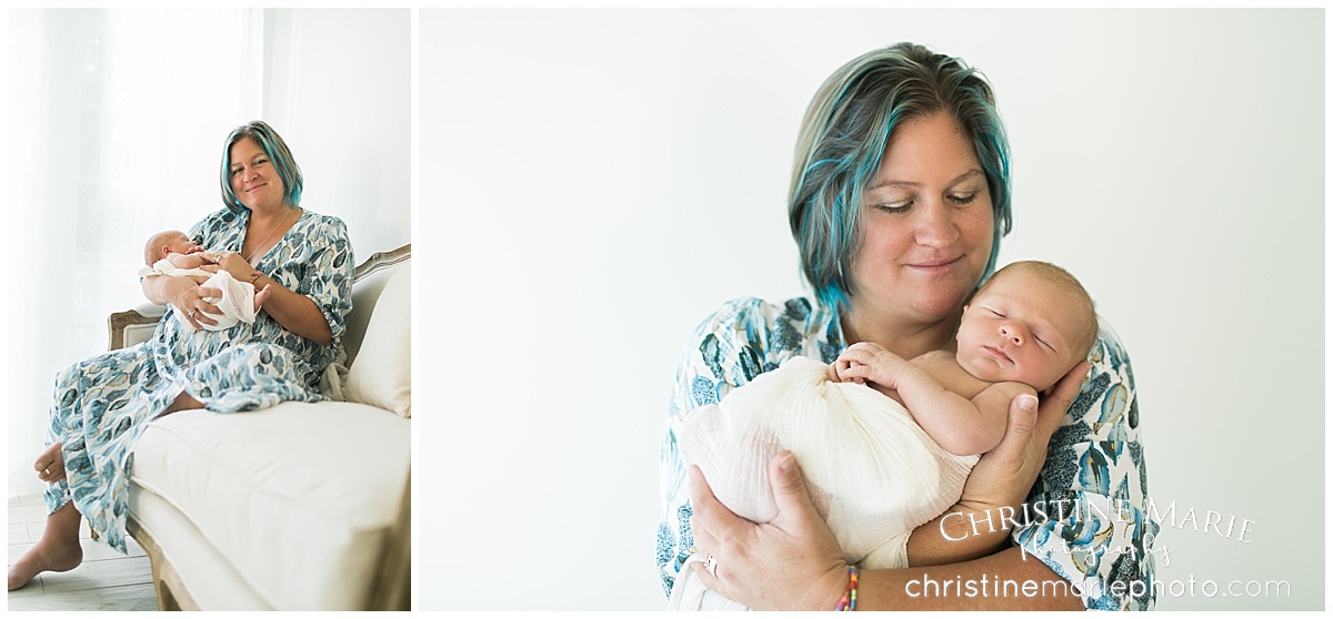 mother and newborn baby natural light studio atlanta