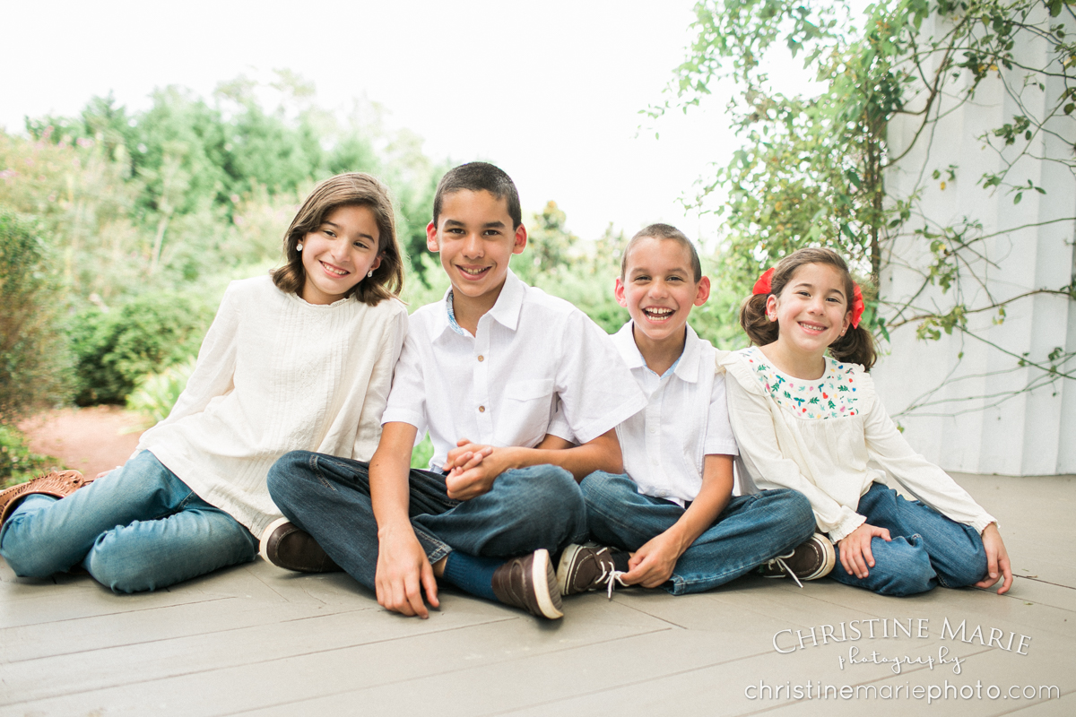 happy siblings shot on front porch barrington hall