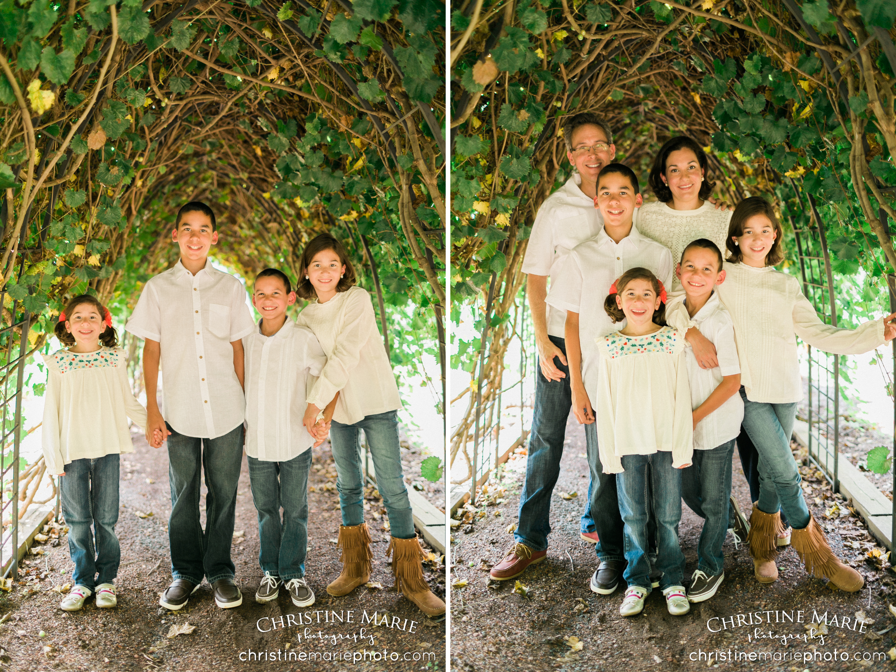 family photos under grape vines roswell ga