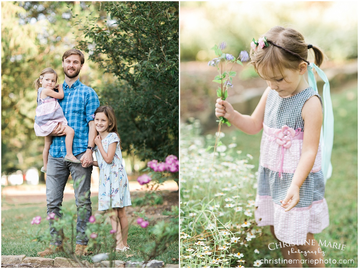 dad with his little girls family photo