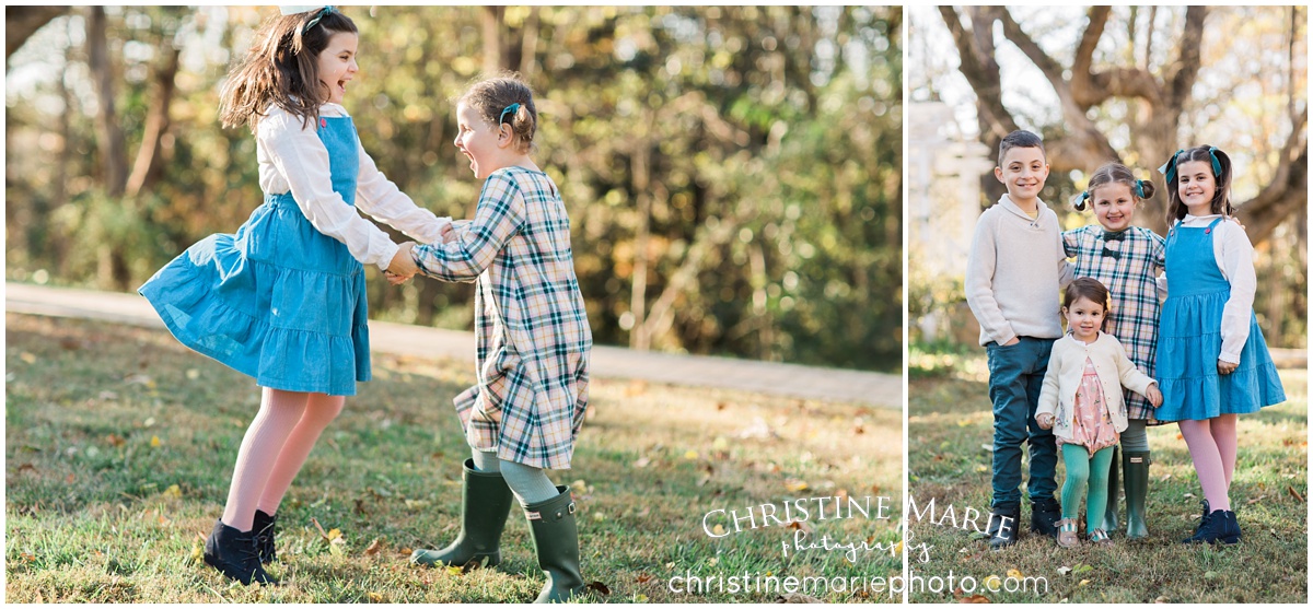 fun family photography little girl playing hunter boots