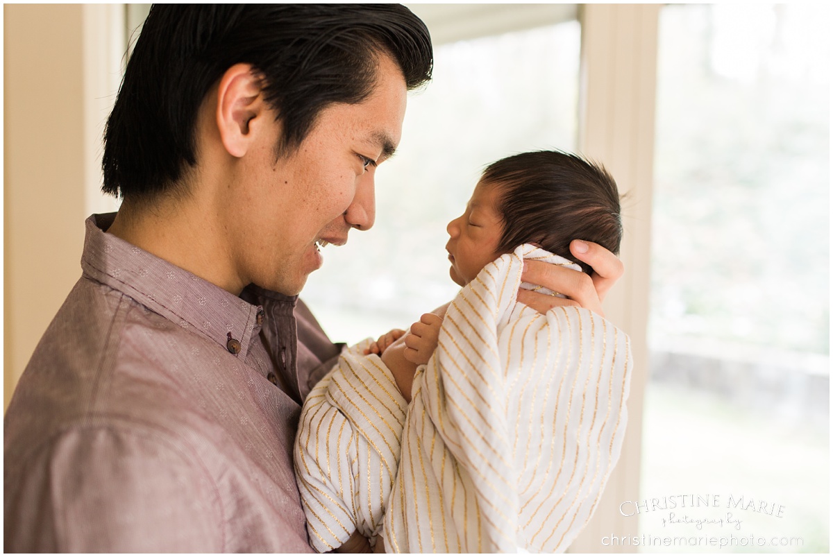 like father like son newborn photo