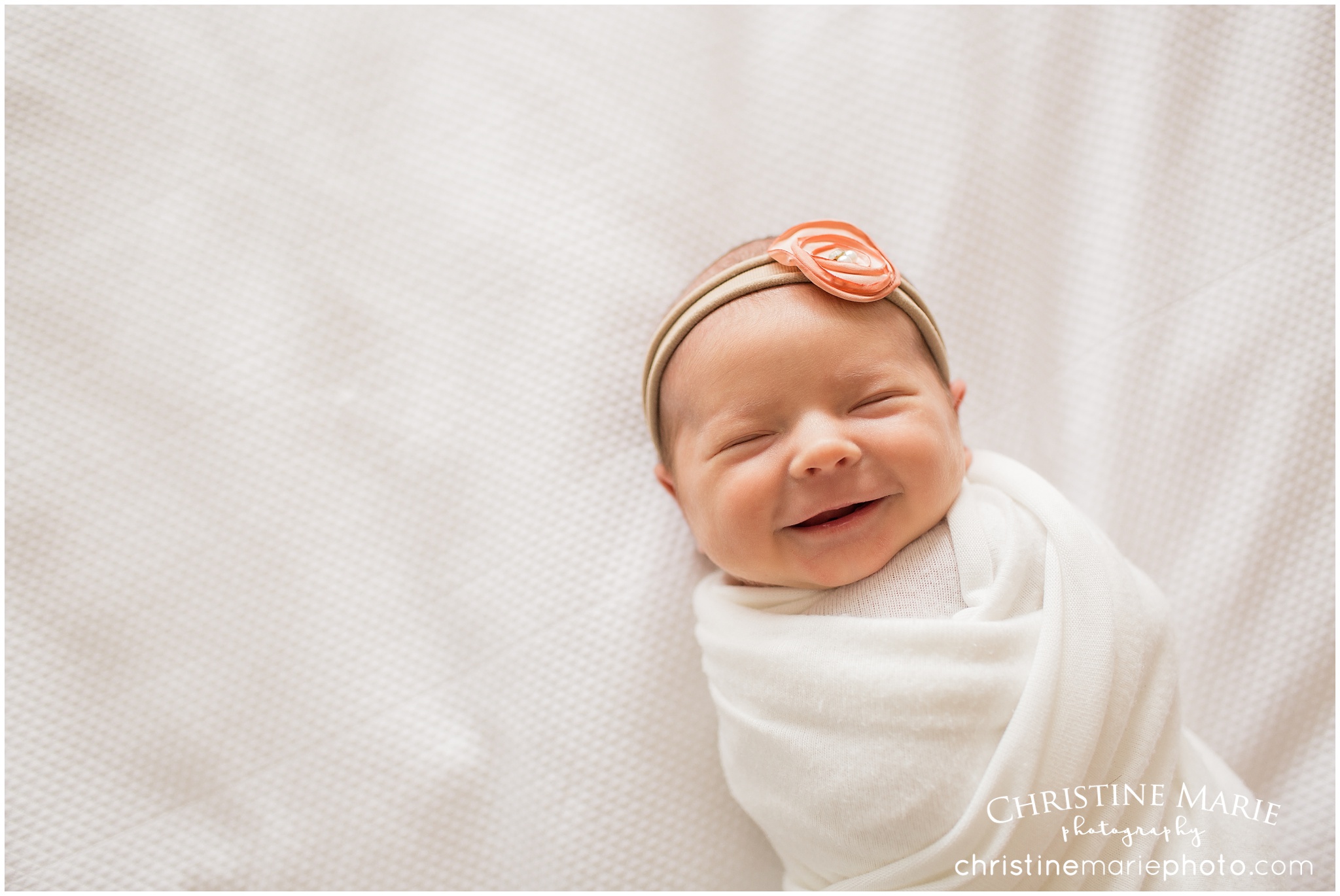 smiling baby girl, atlanta newborn photogapher