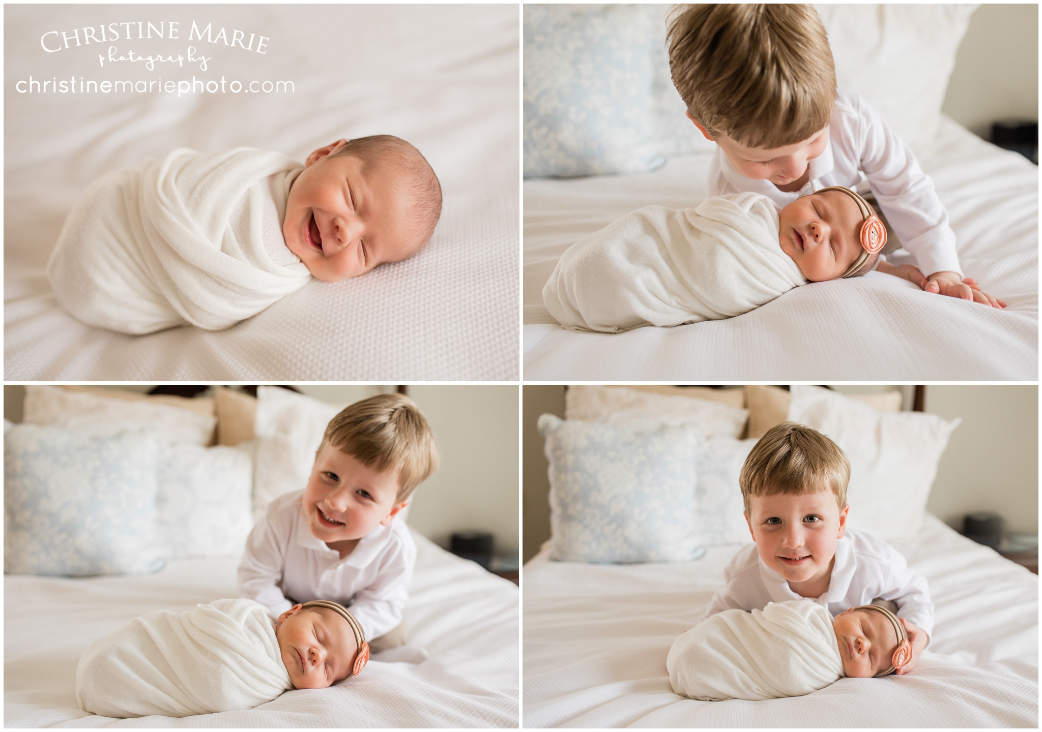 atlanta newborn photographer, big brother and little sis!