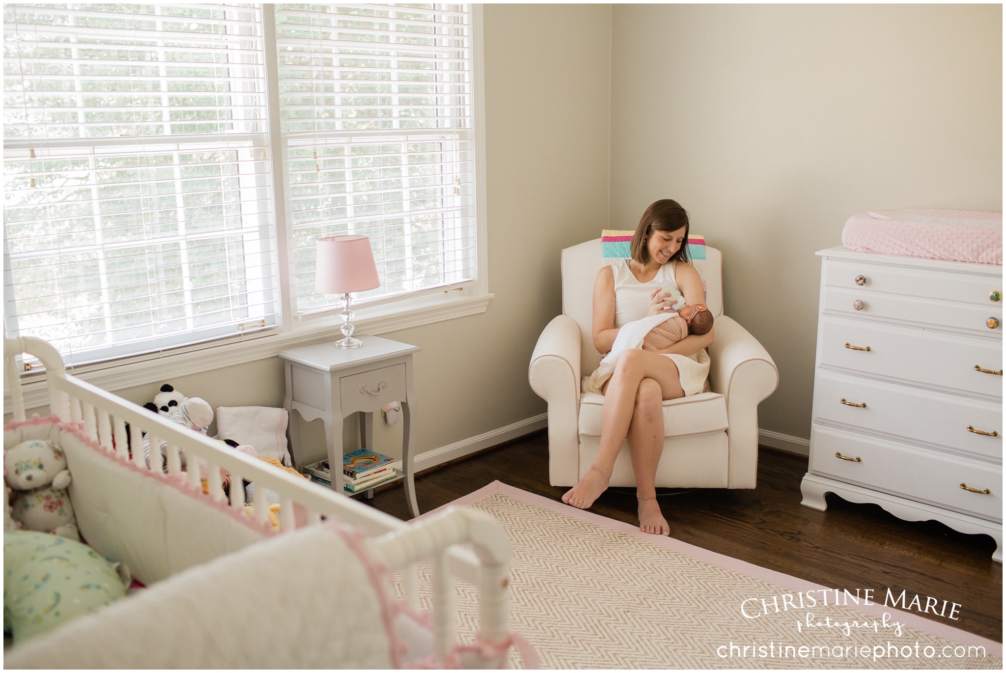 newborn photos in the nursery, atlanta parents