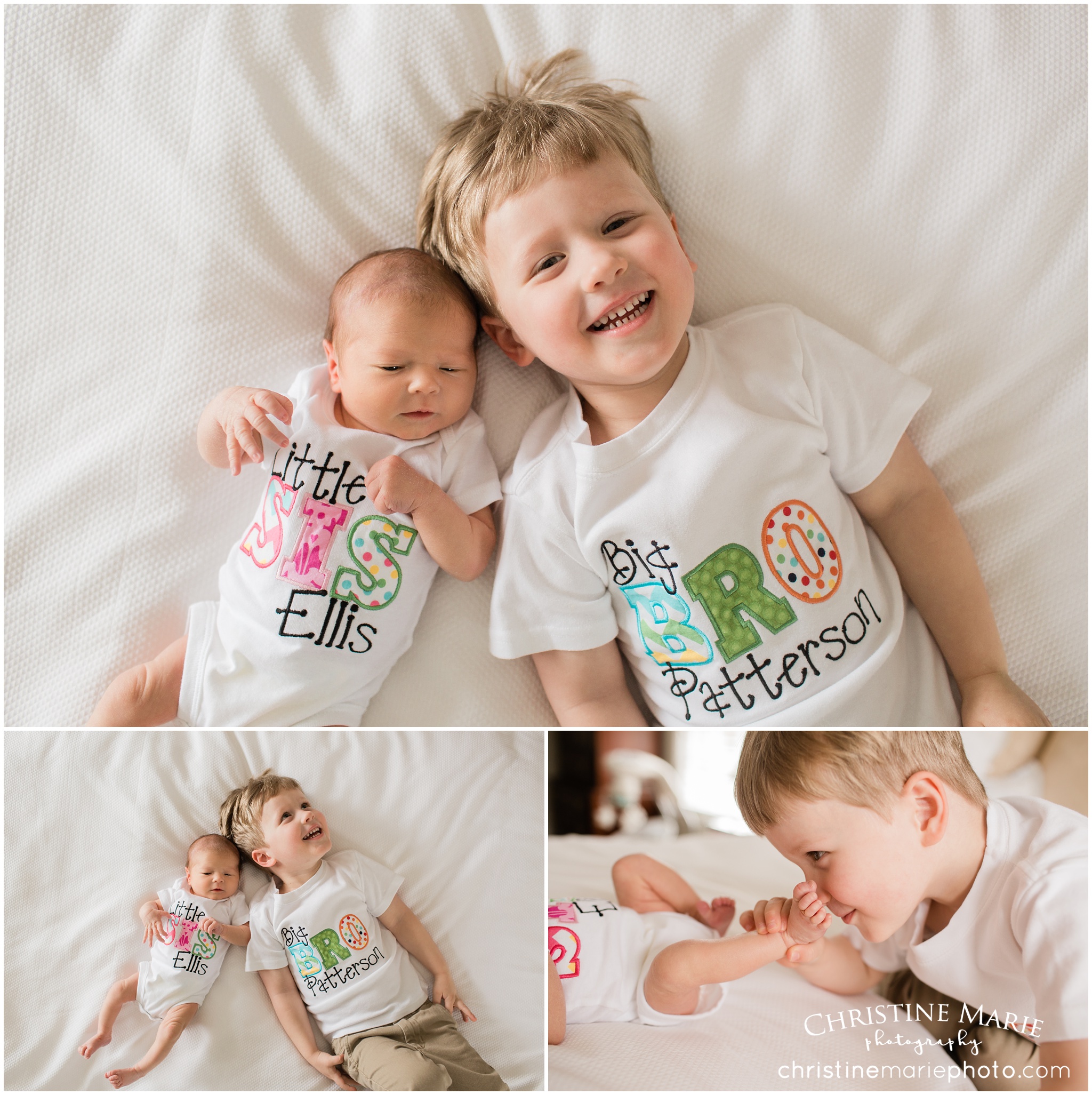 big brother with little sis, newborn photographer atlanta 