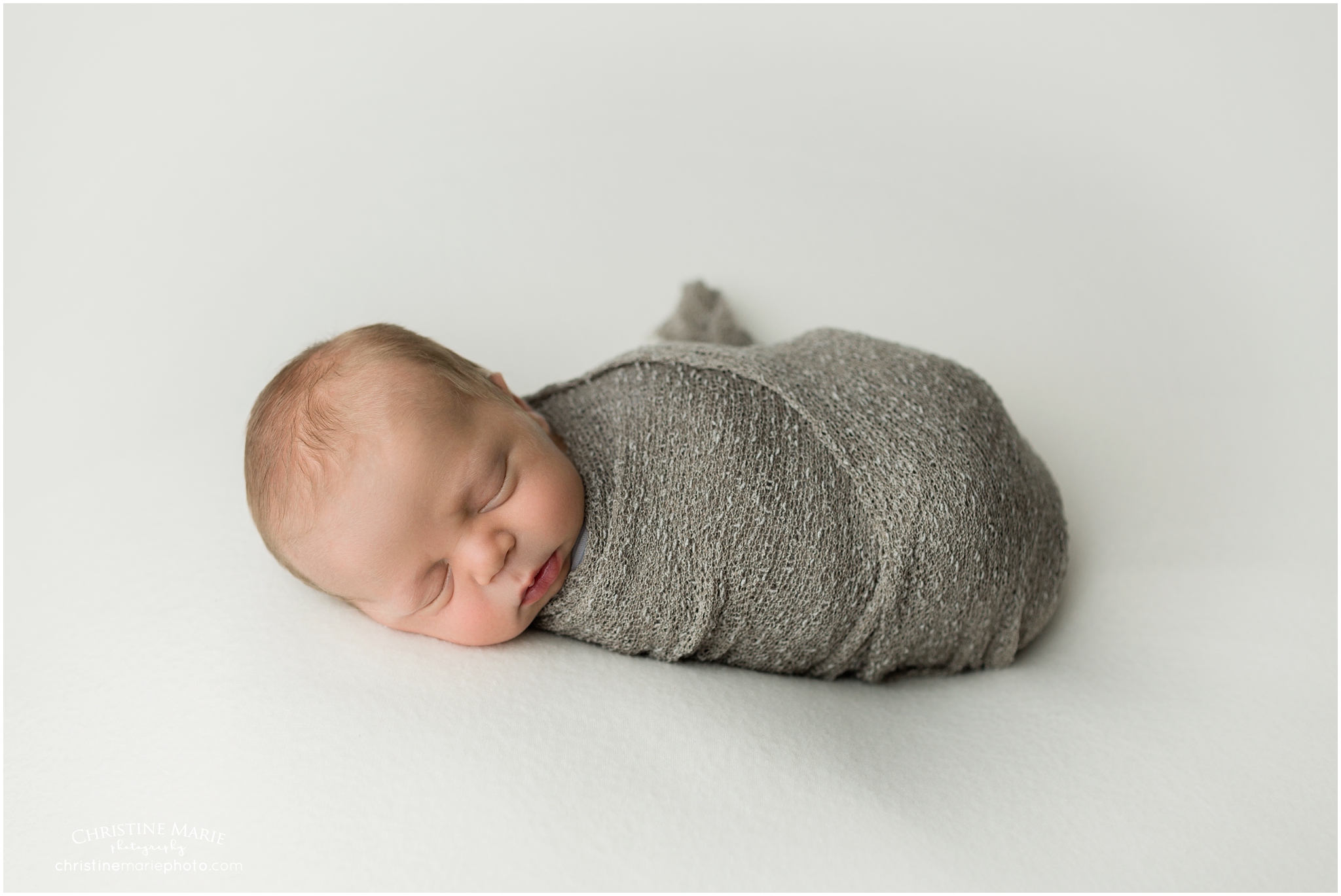 bundled up baby boy, studio newborn photos