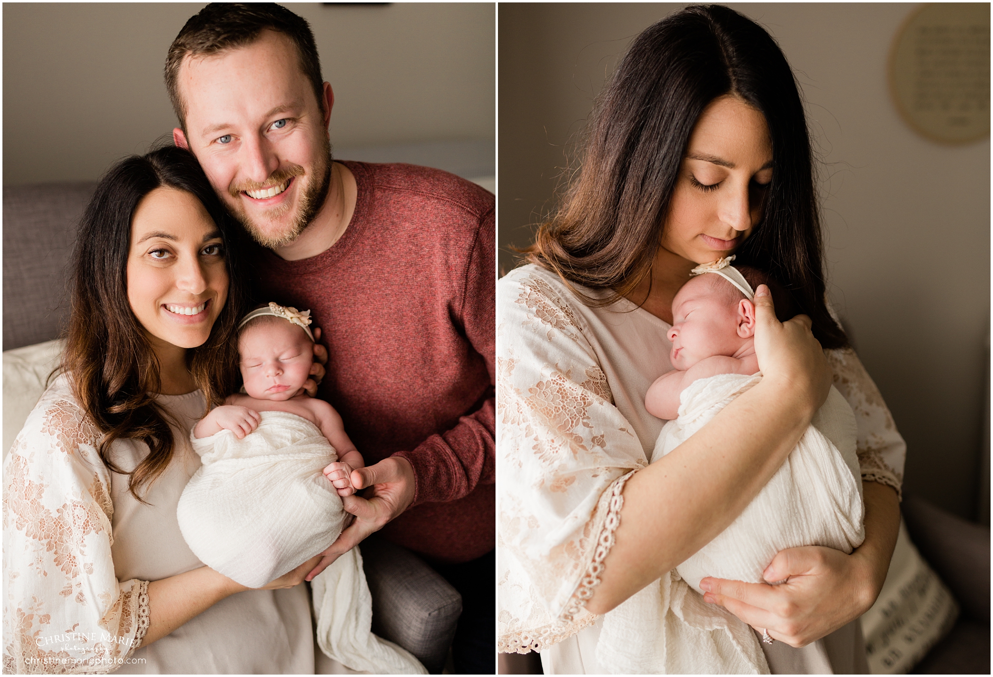 new family of three, atlanta lifestyle newborn photographer