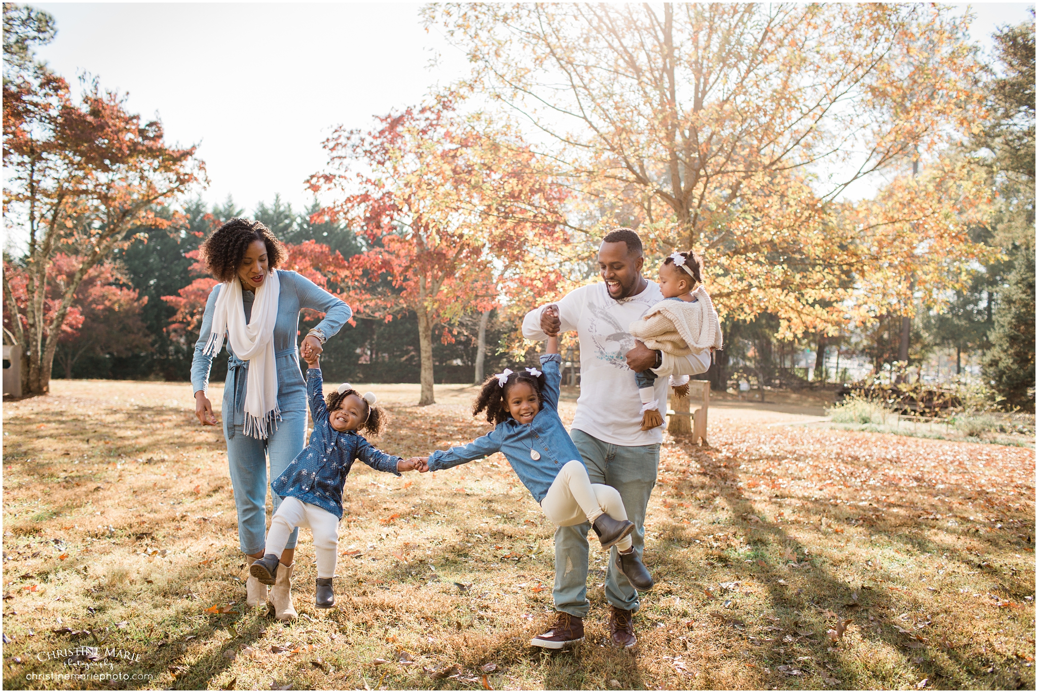 fun fall family photos, christine marie photography