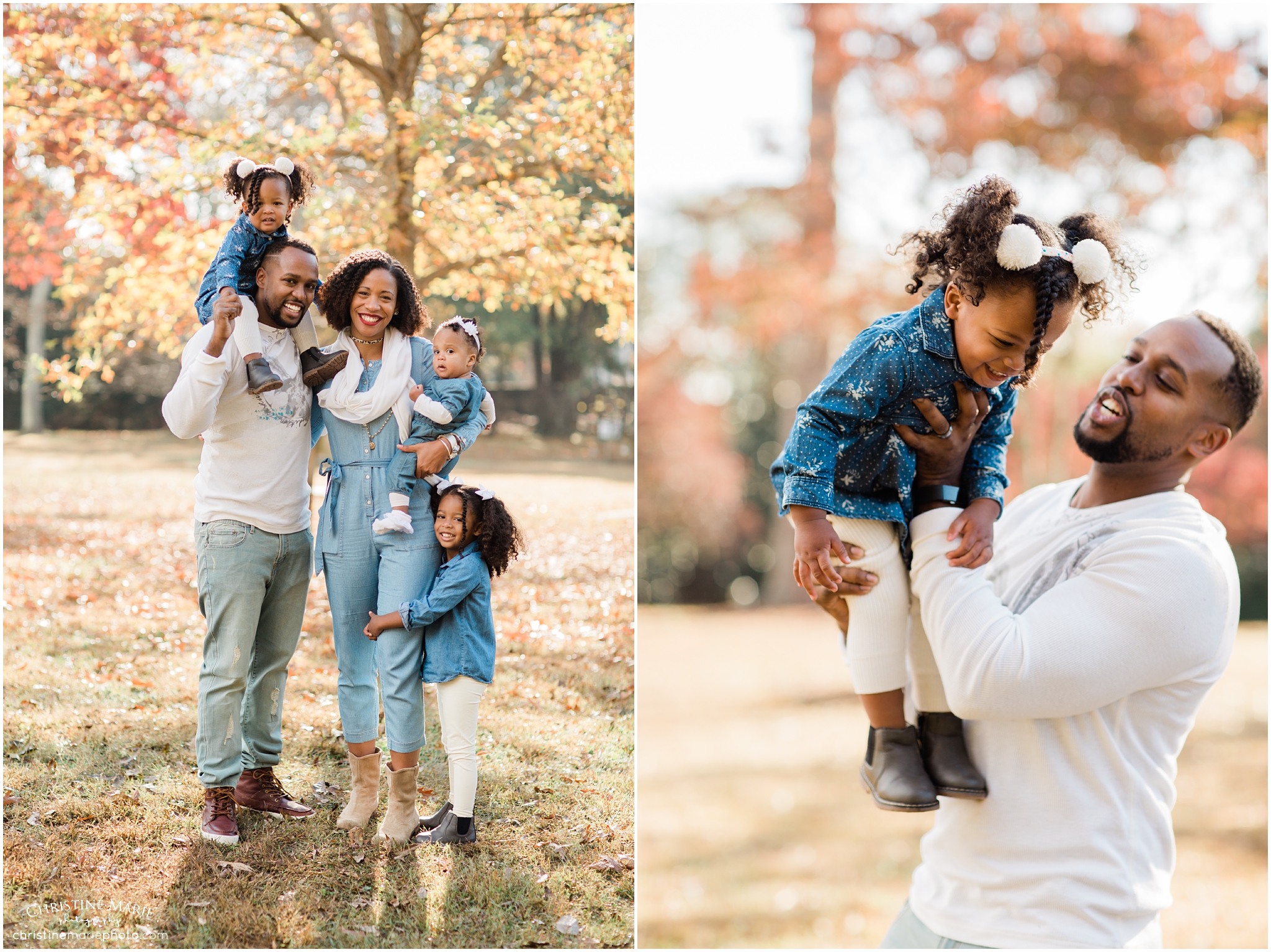 fall family photography with small children