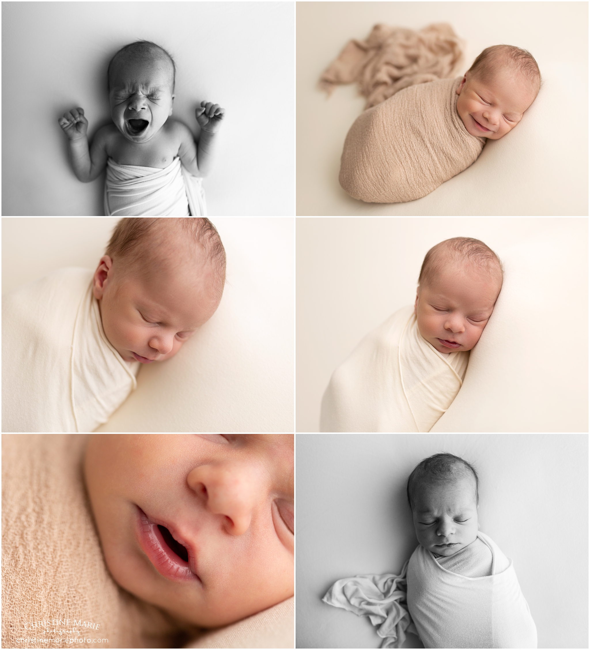 natural newborn session, christine marie photography