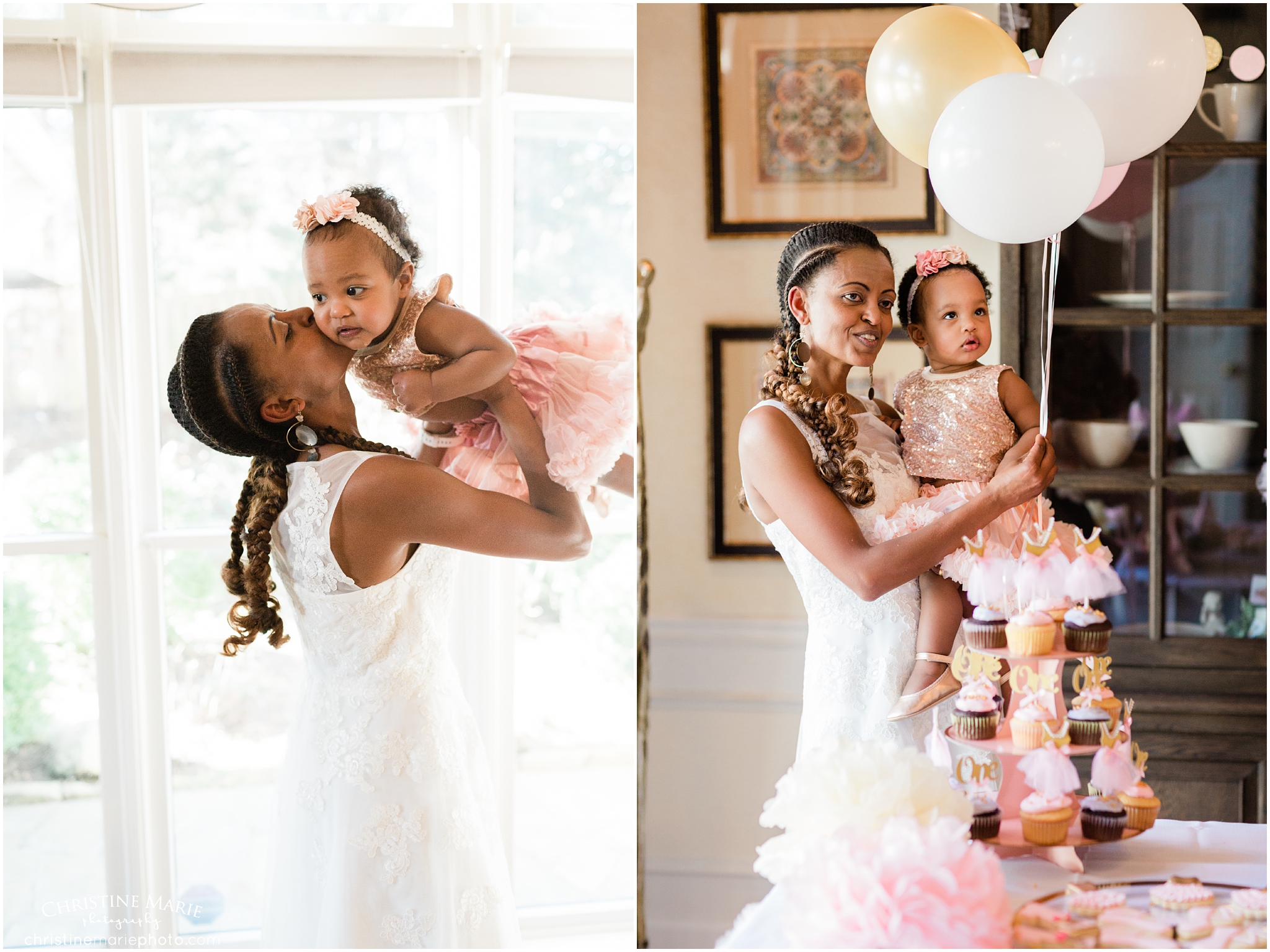 first birthday party photos, christine marie photography