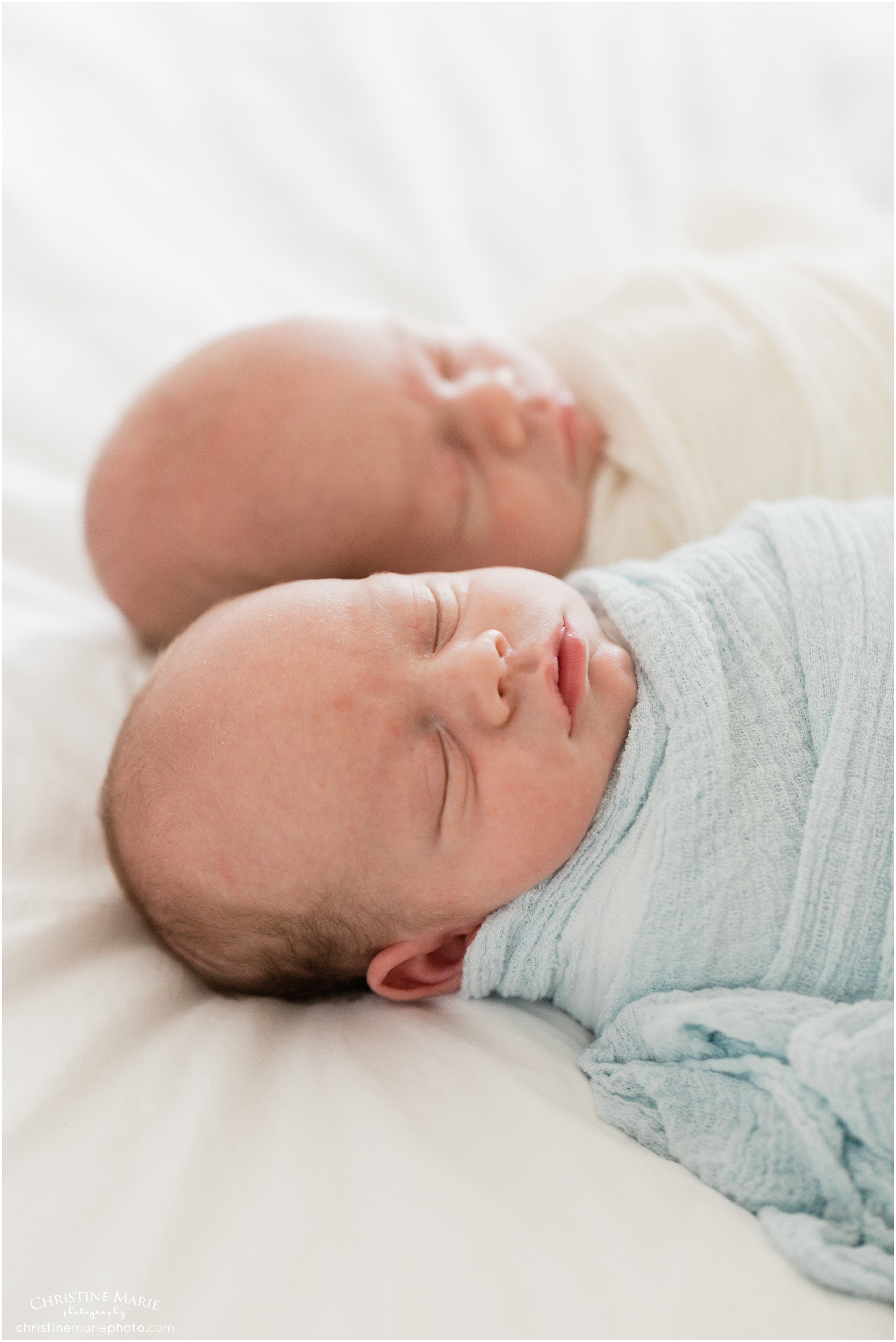 natural twin session, christine marie photography