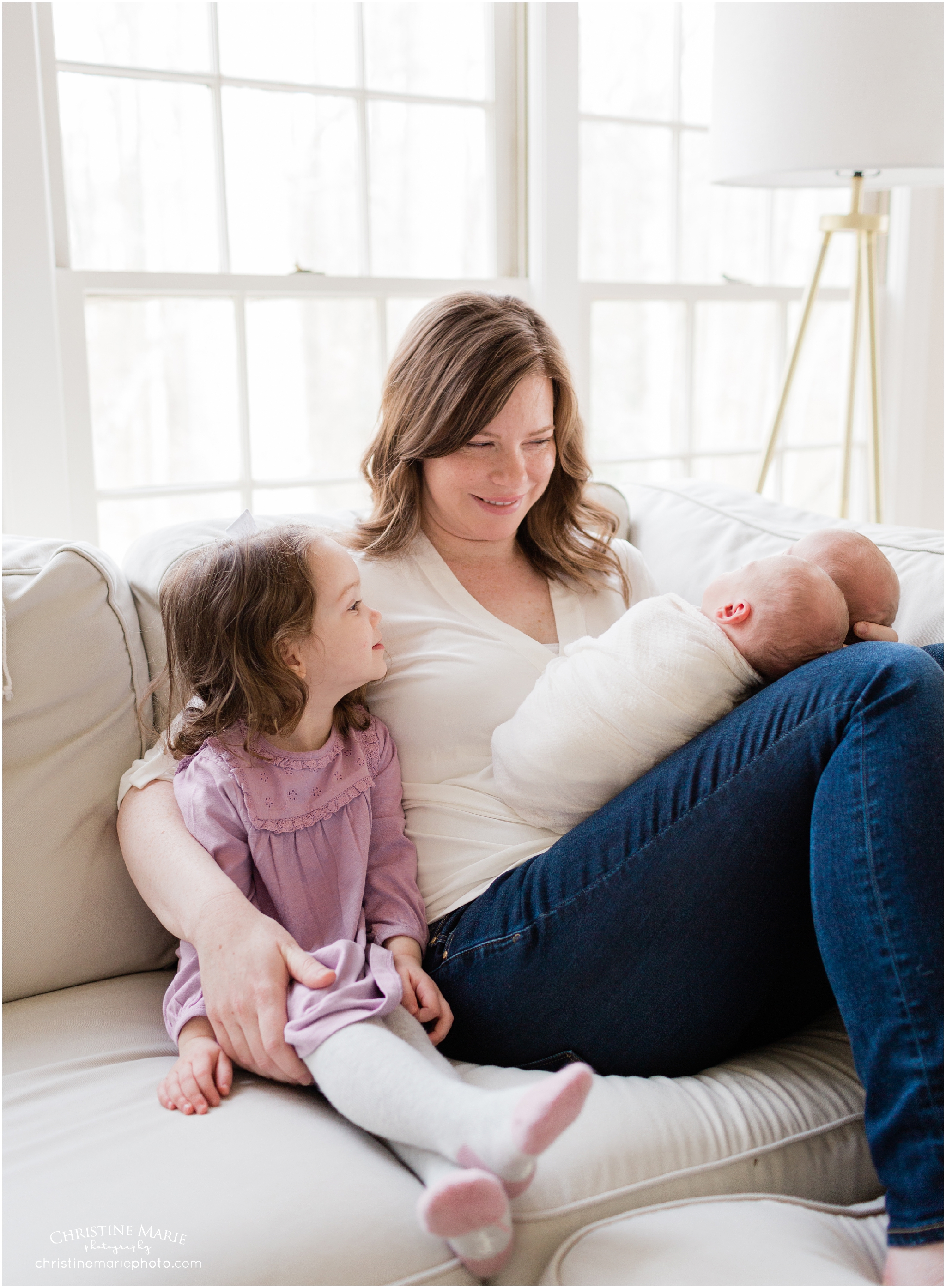 mom holding all her babies, christine marie photography 