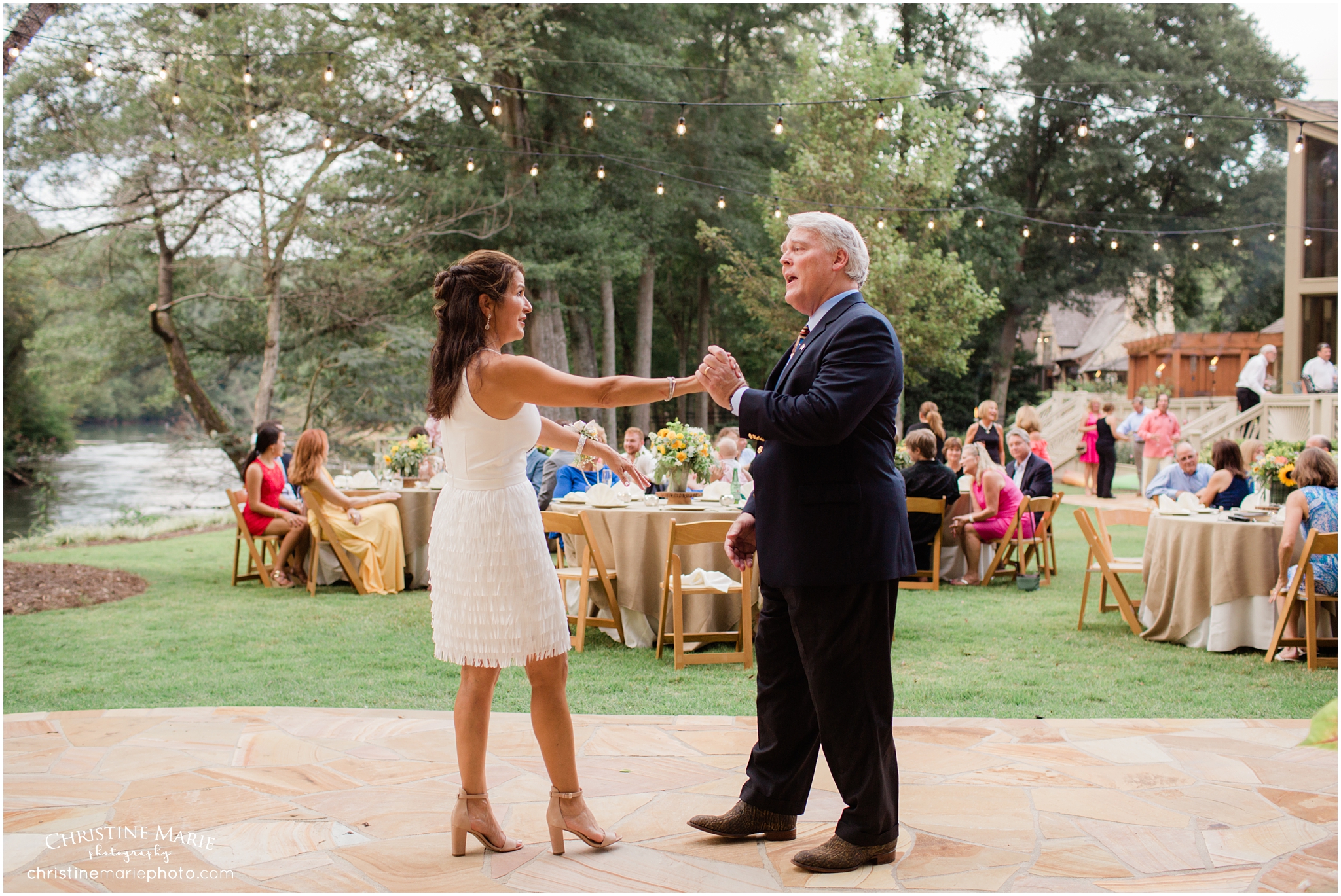 backyard vow renewal by the Chattahoochee 