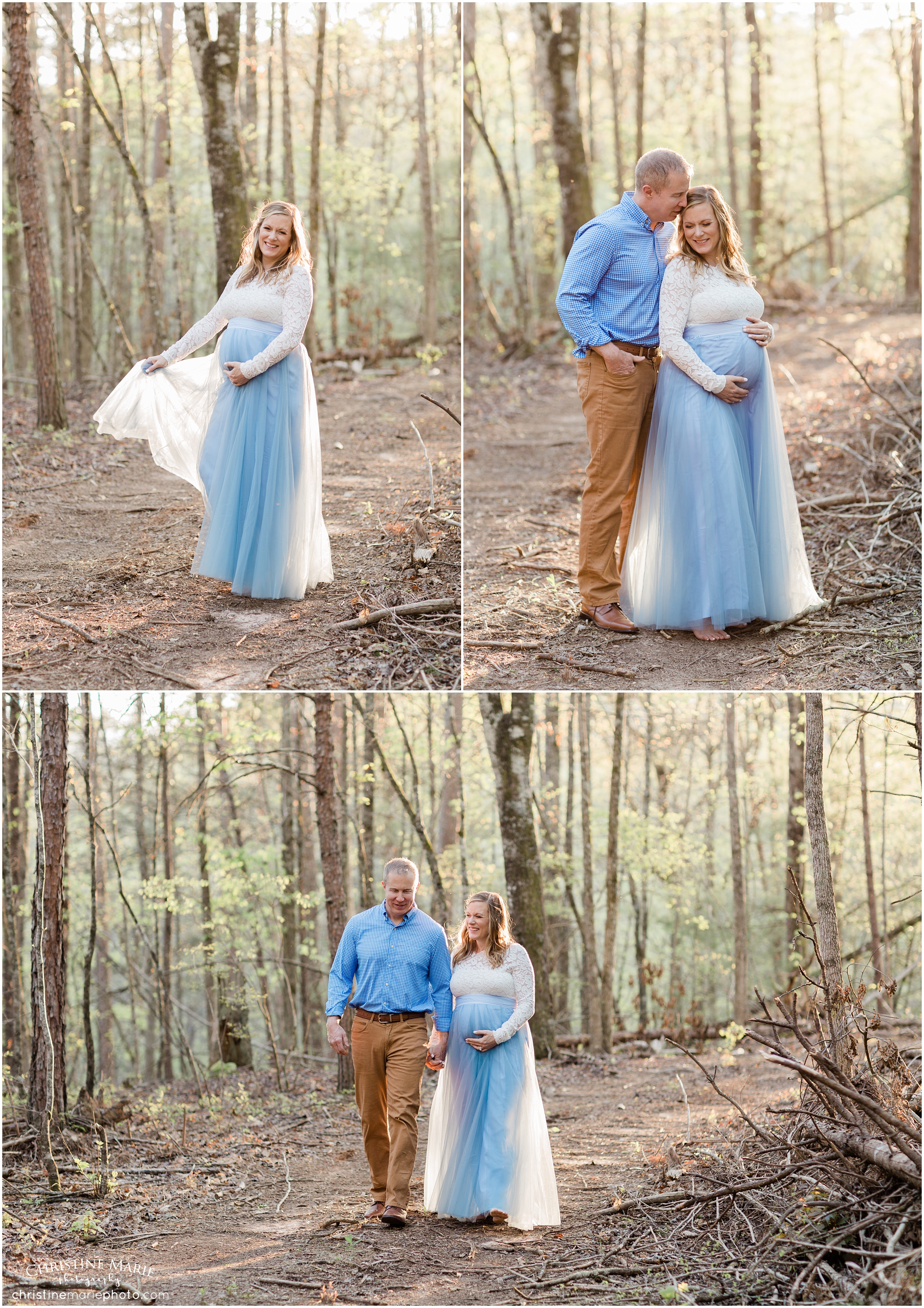 woodsy maternity photos