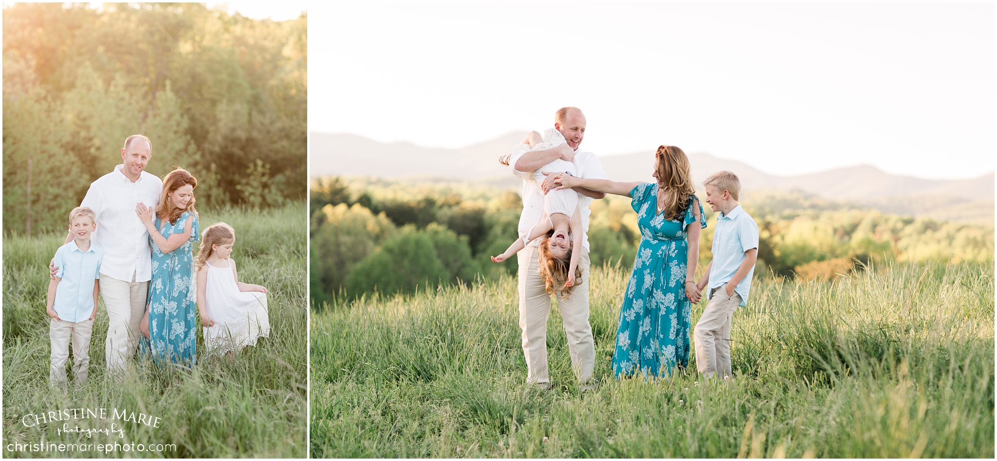 playful family photos in the north georgia mountains 