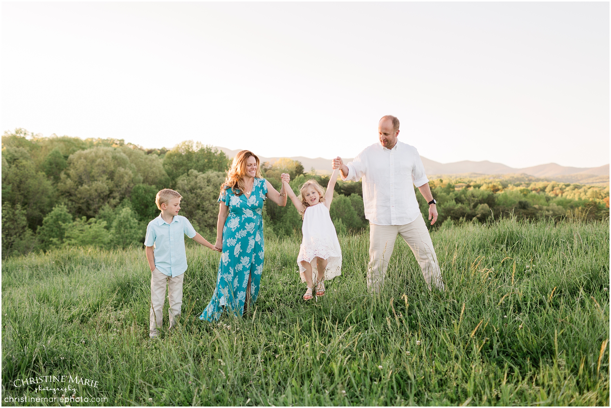 playful family photos, christine marie photography