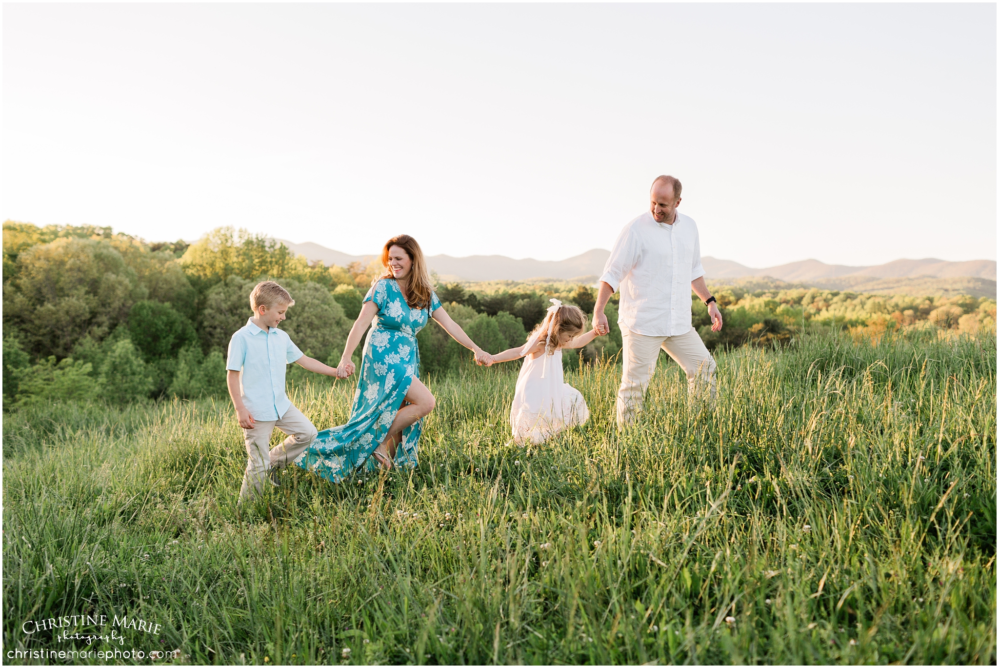 playful family photos, christine marie photography