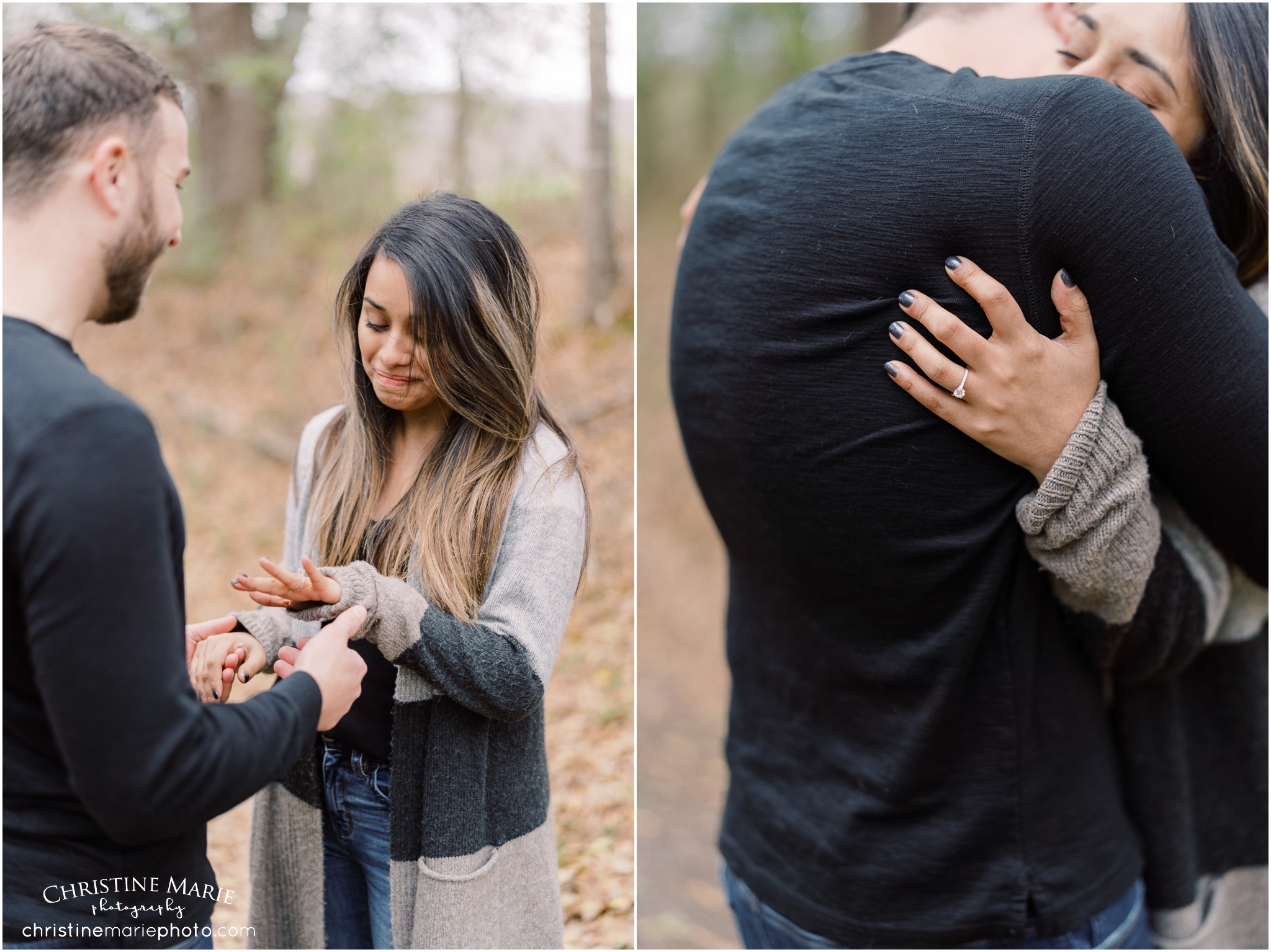 surprise engagement photos