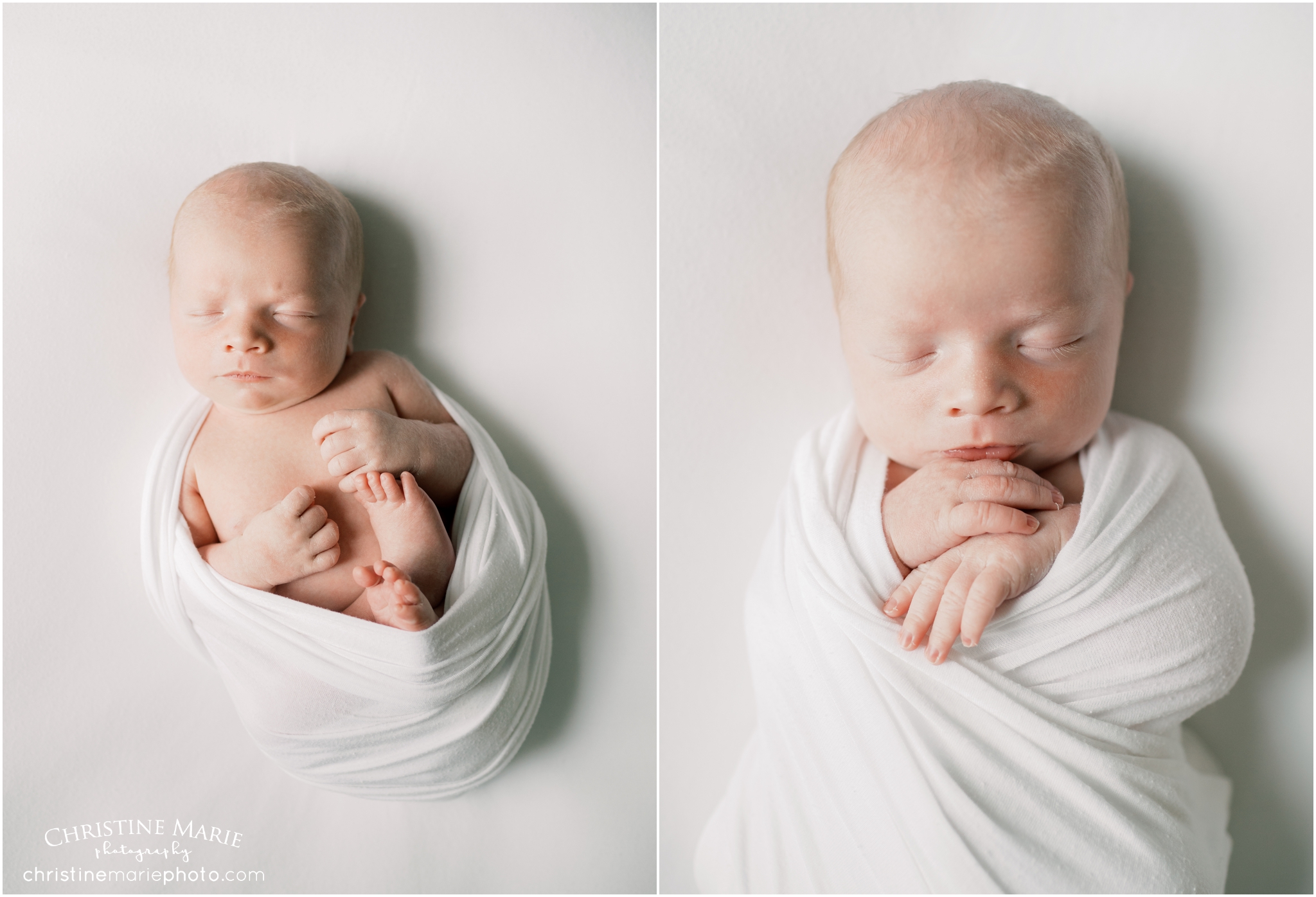 in home newborn session with window light
