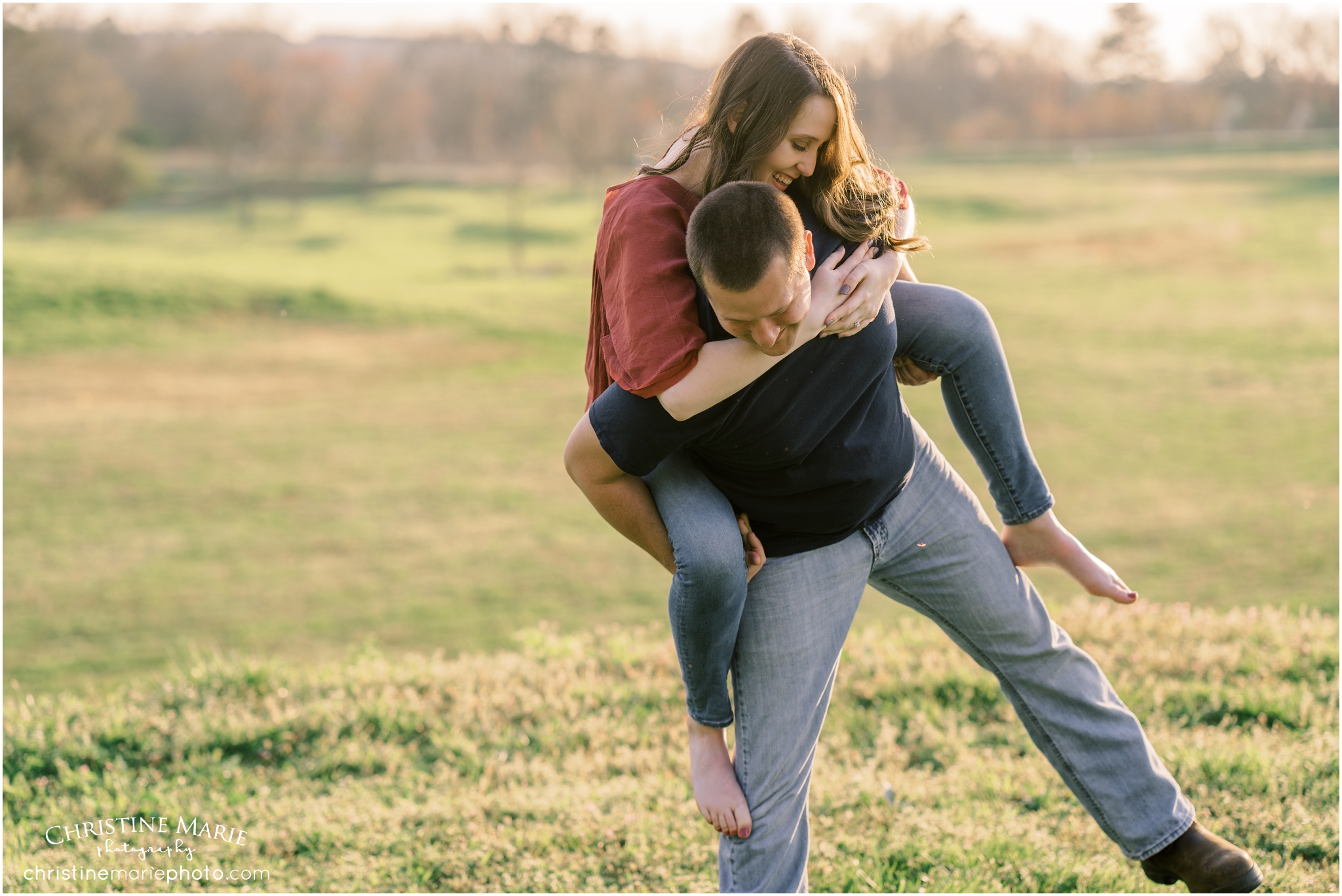 engagement photos in the country