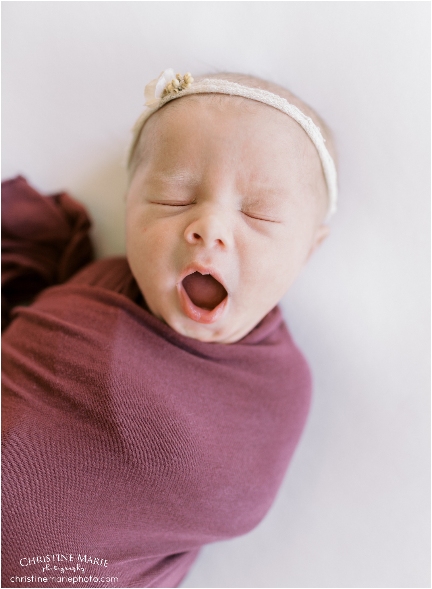 sleepy newborn photo