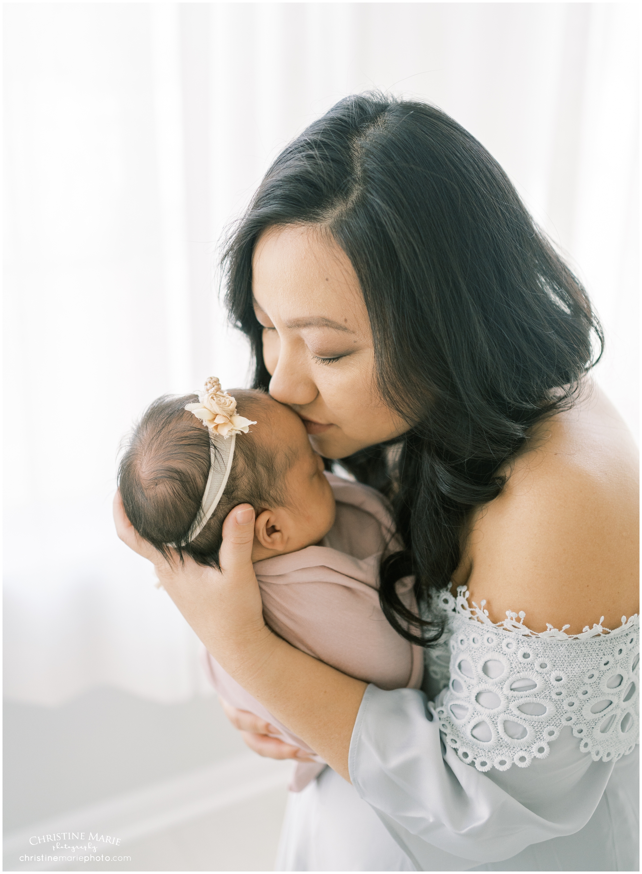 mother and newborn daughter, christine marie photography