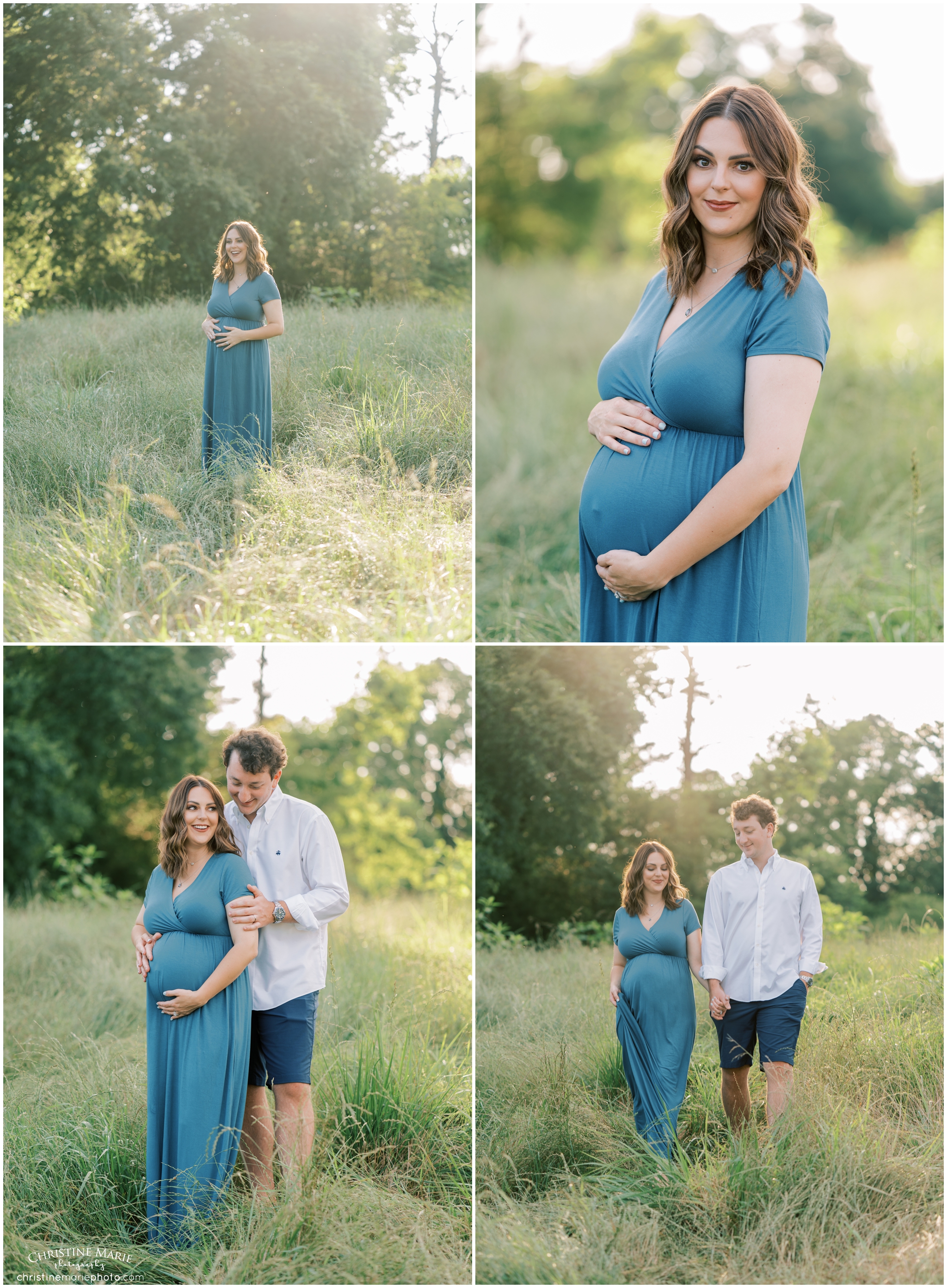 outdoor maternity session in a field in cumming, ga 