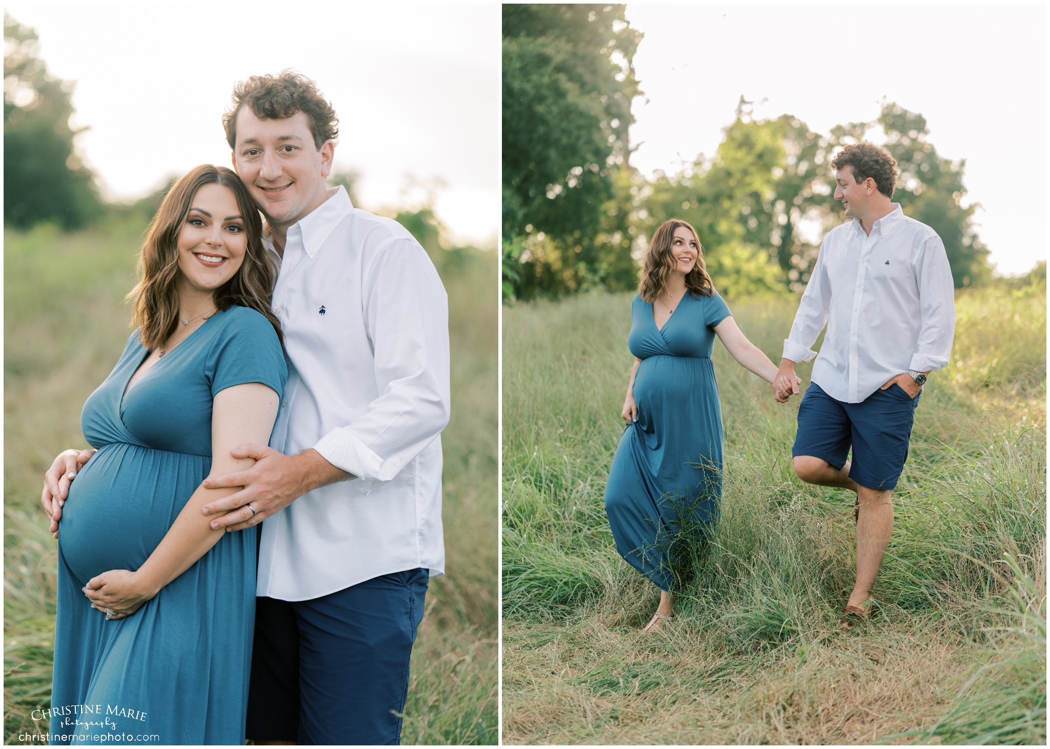 natural maternity photos in a field in Cumming GA