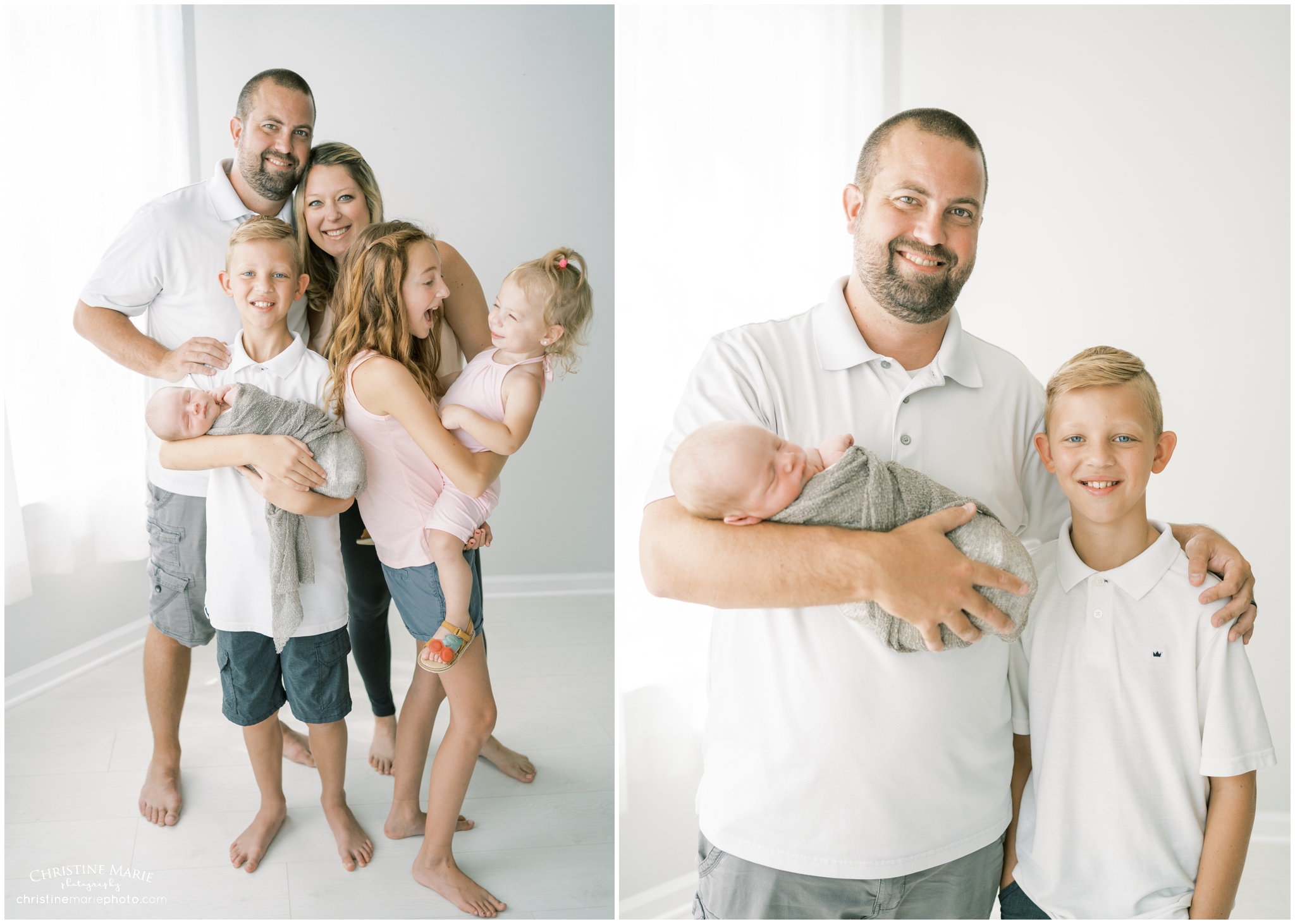 family and newborn photo in Cumming GA photography studio