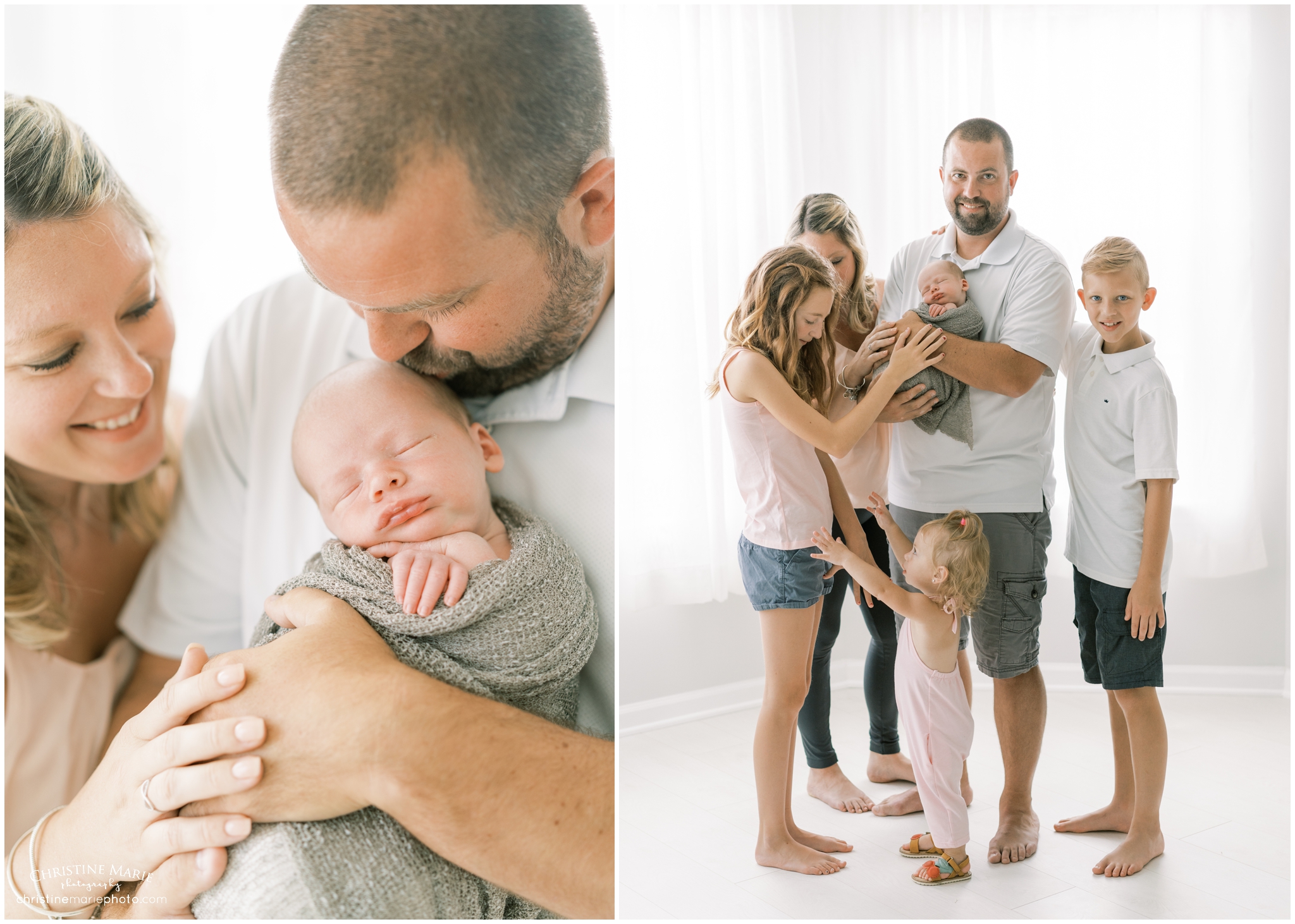 family and newborn photo in Cumming GA photography studio