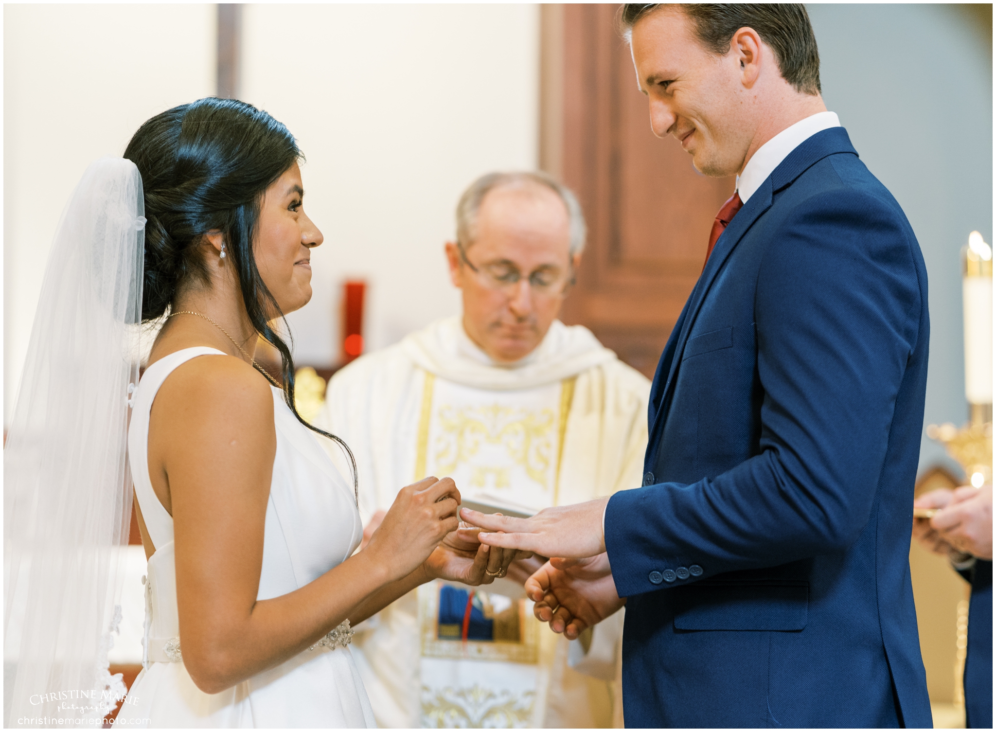 the exchange of rings in cumming ga wedding