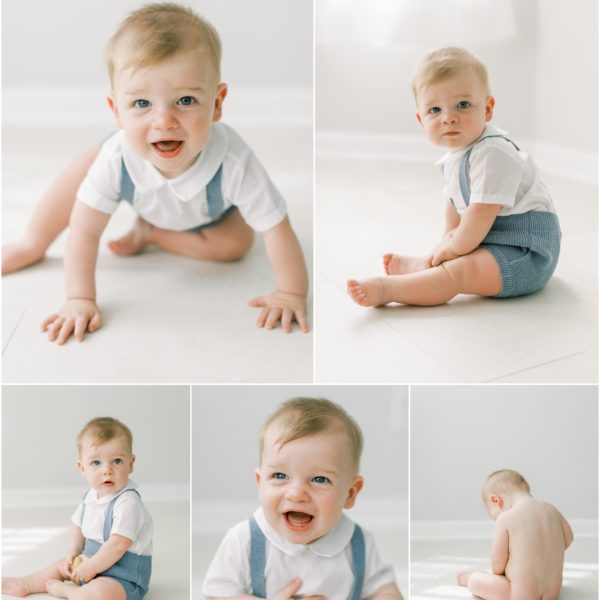 Atlanta Baby Milestone Photography | Studio milestone photos of 7 month old baby boy