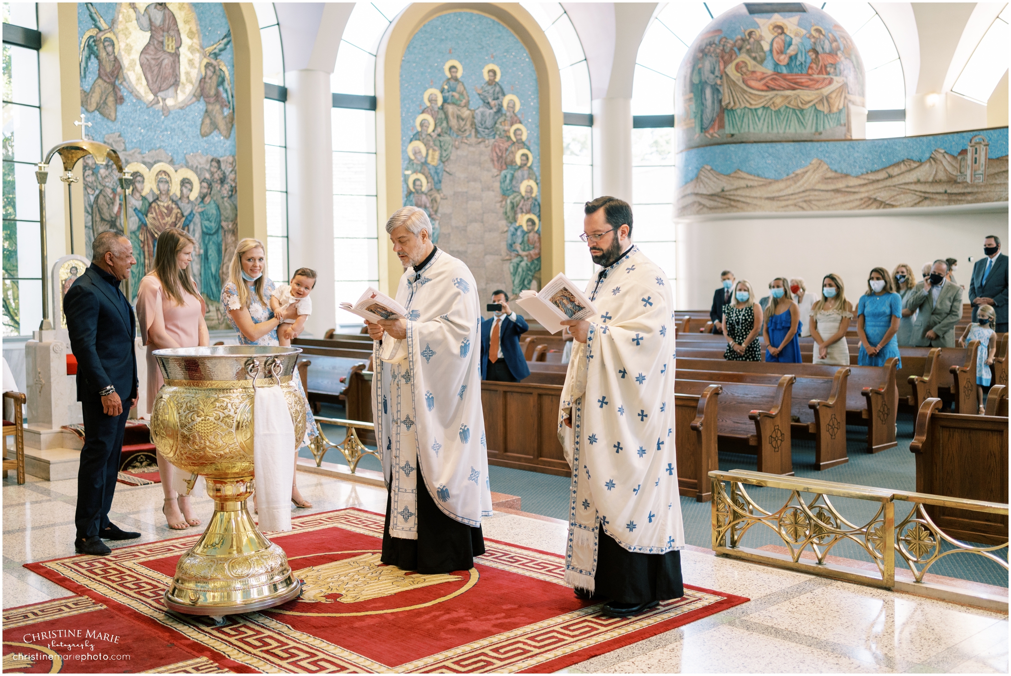 greek orthodox baptism photography in Atlanta