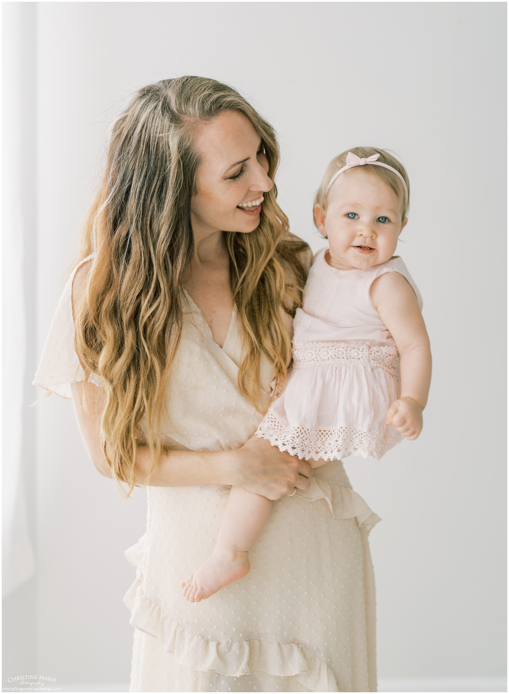 mother and daughter portrait in atlanta studio