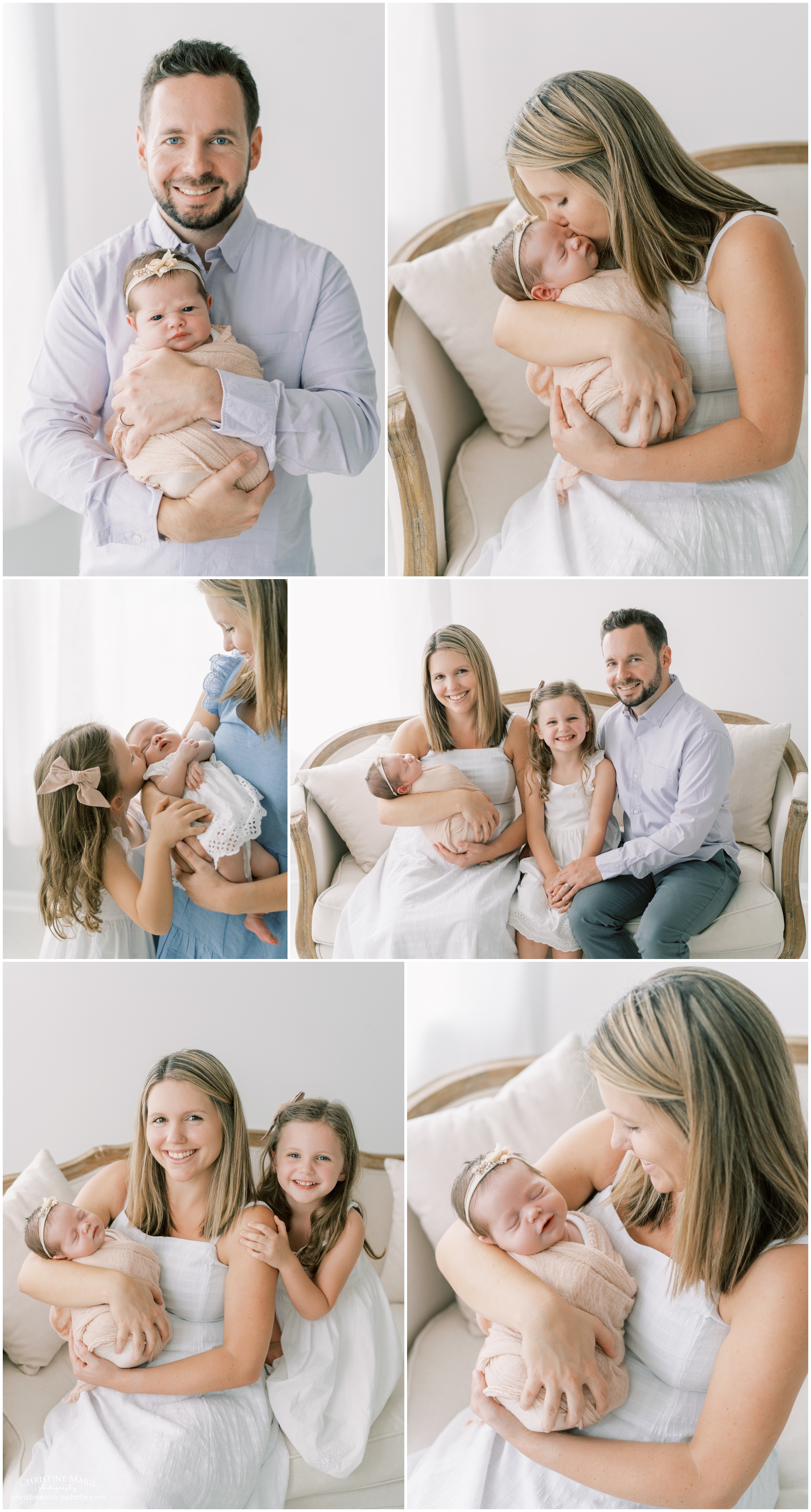 light and airy newborn and family photos in atlanta ga