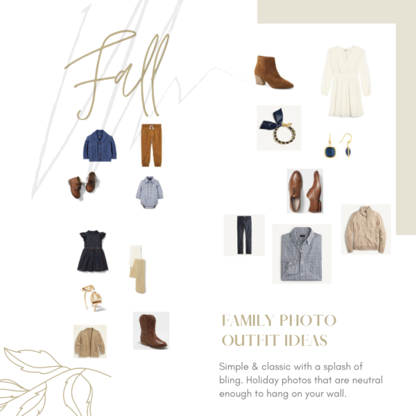 Fall family photo outfit inspiration | Classic with a splash of bling