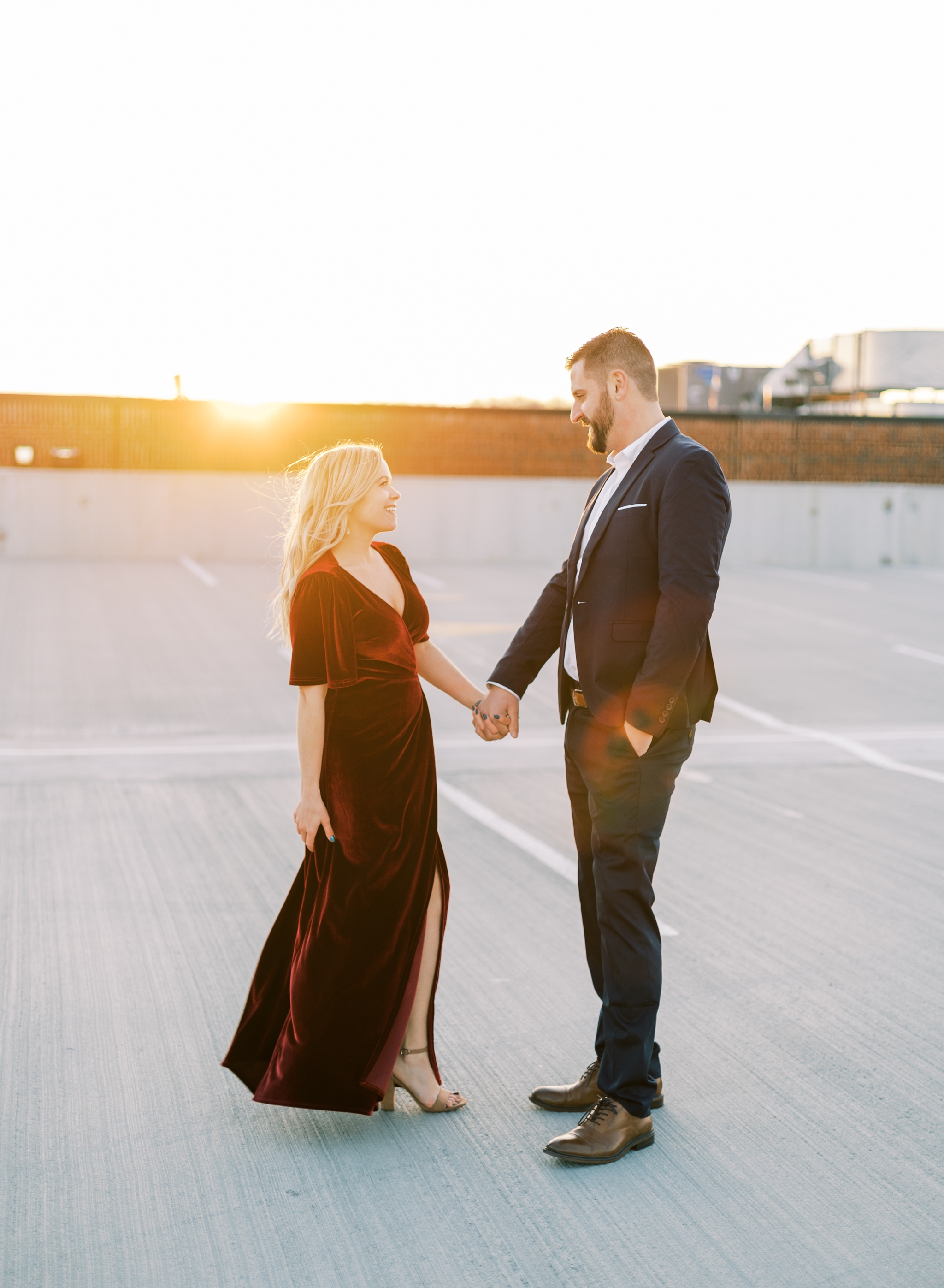 north atlanta parking deck couple photos