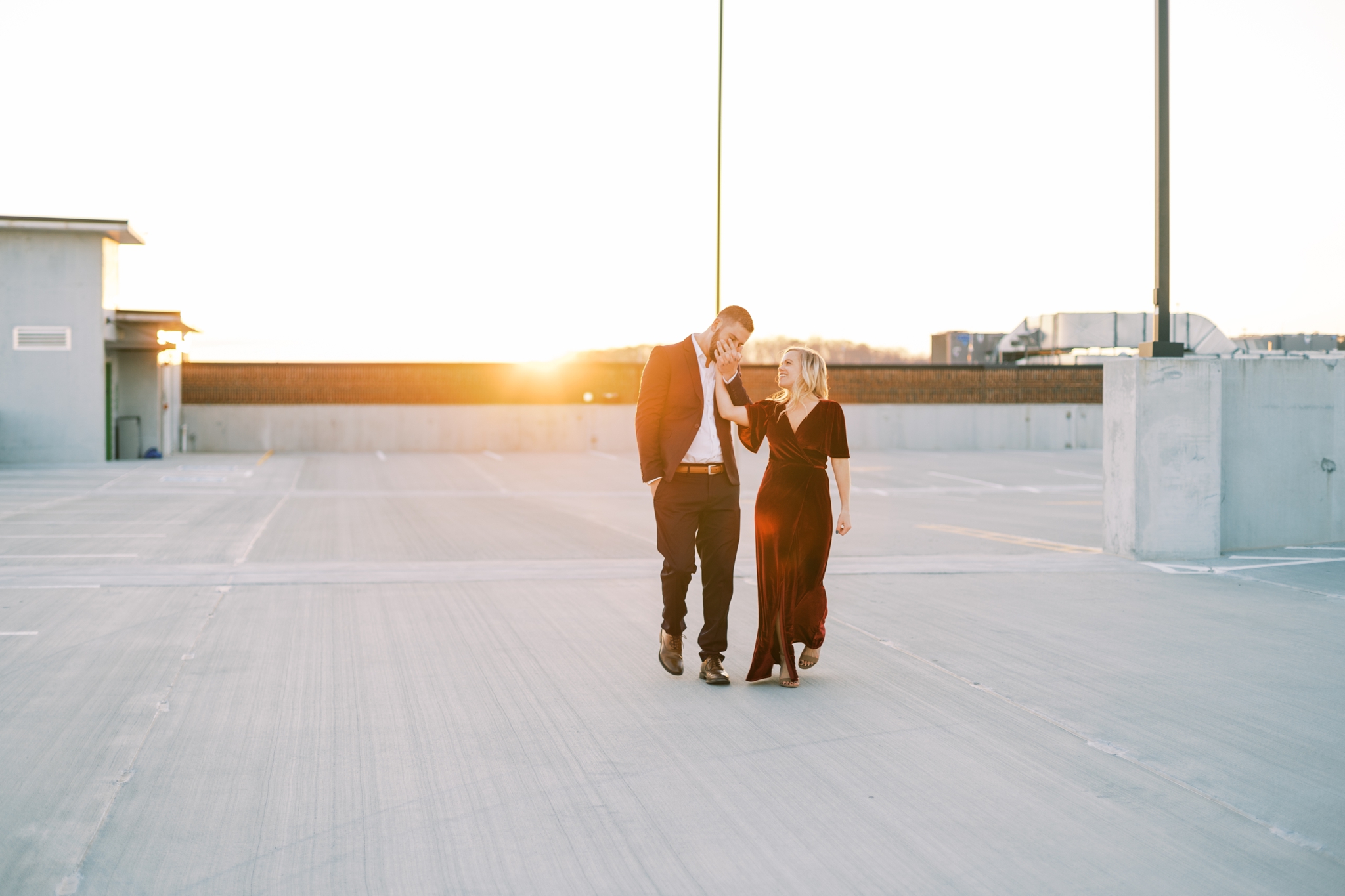 parking deck engagement photos cumming, ga